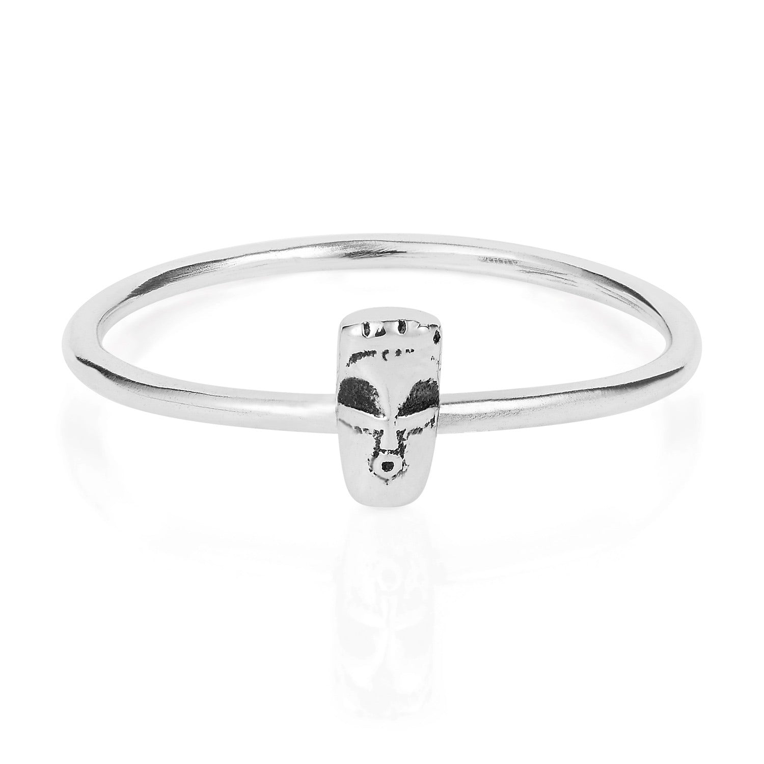 Tiny Voodoo Damballah Ring Silver