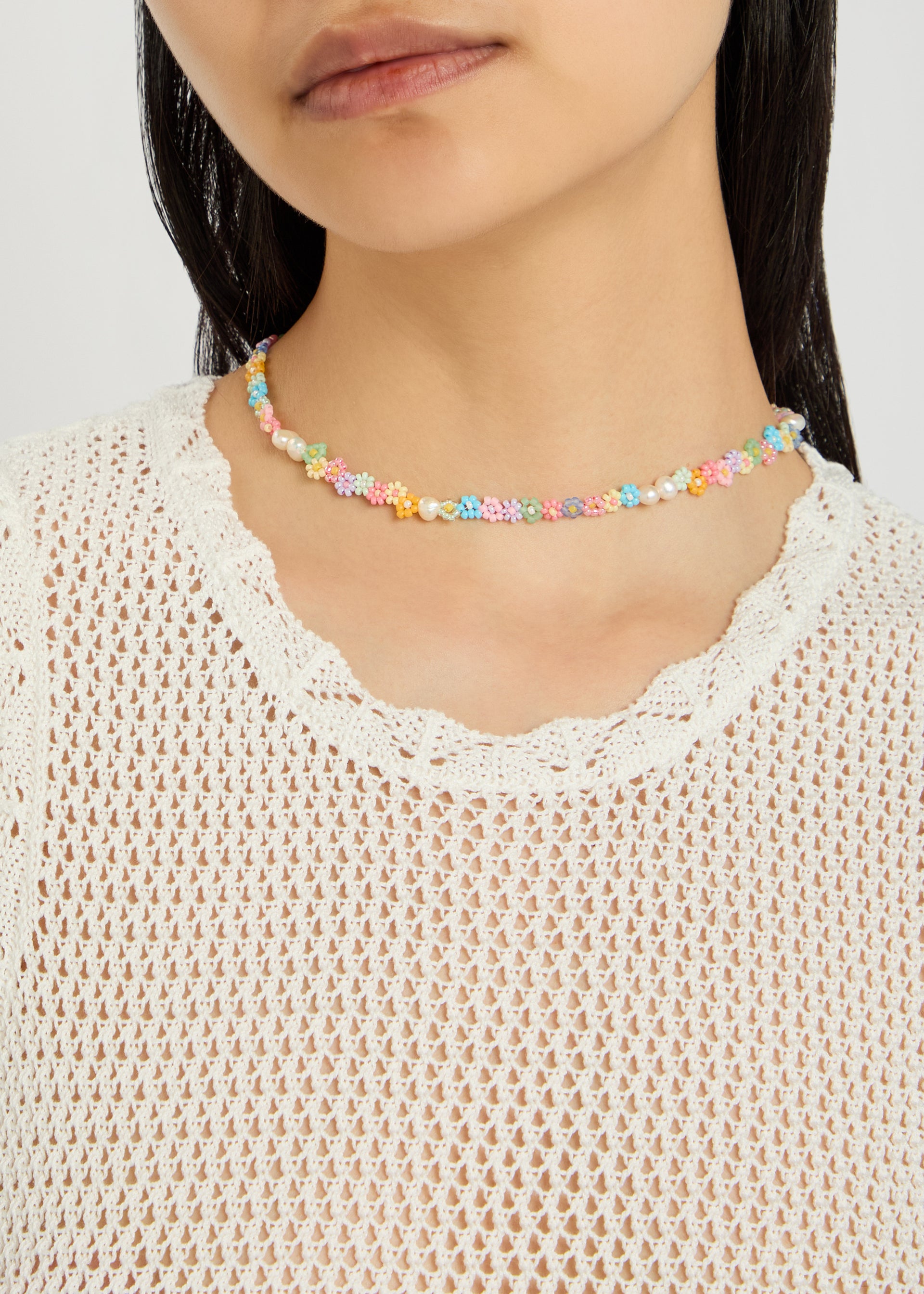 Fleur 18kt gold-plated necklace