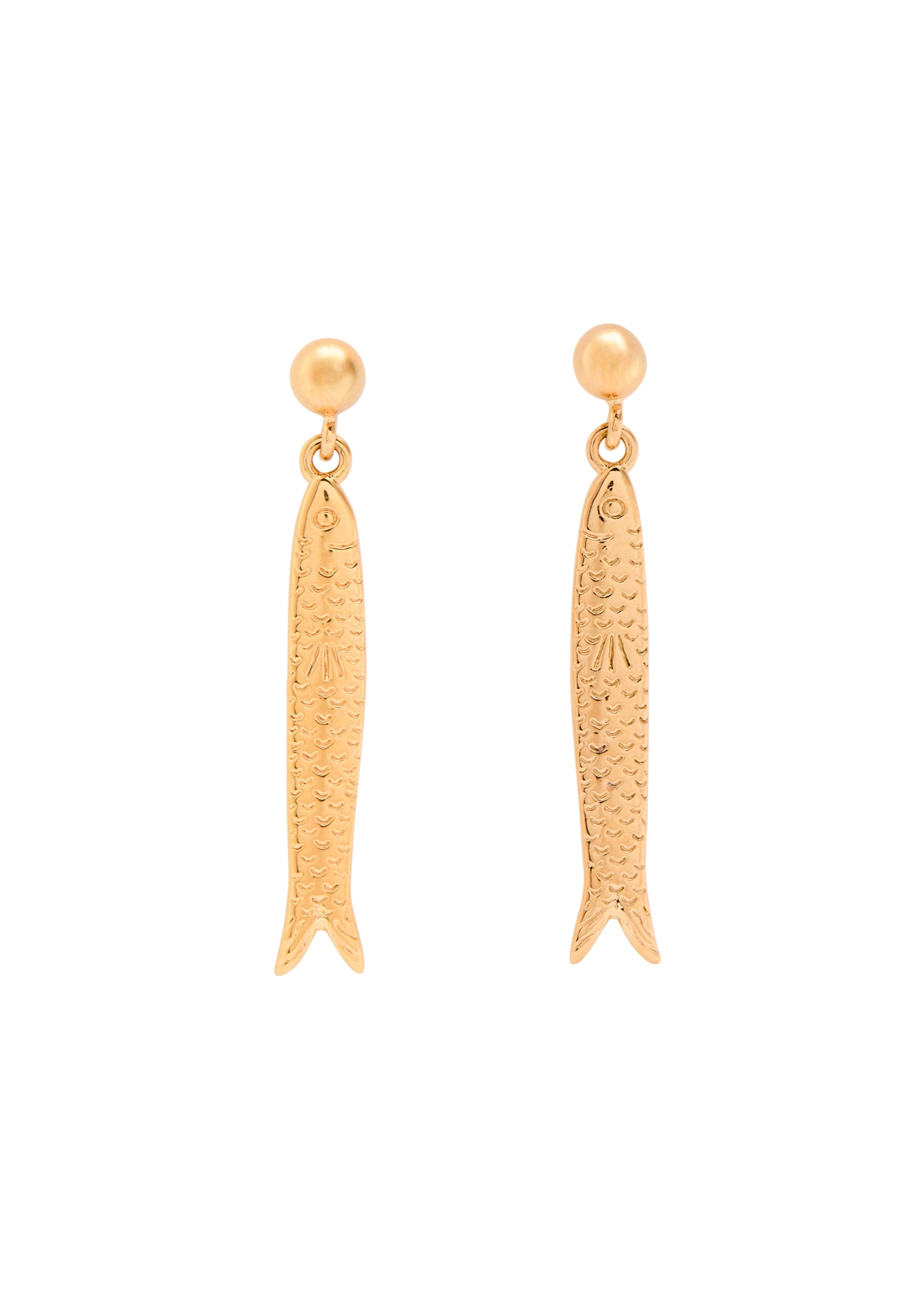 Hippie Fish 18kt gold-plated drop earrings