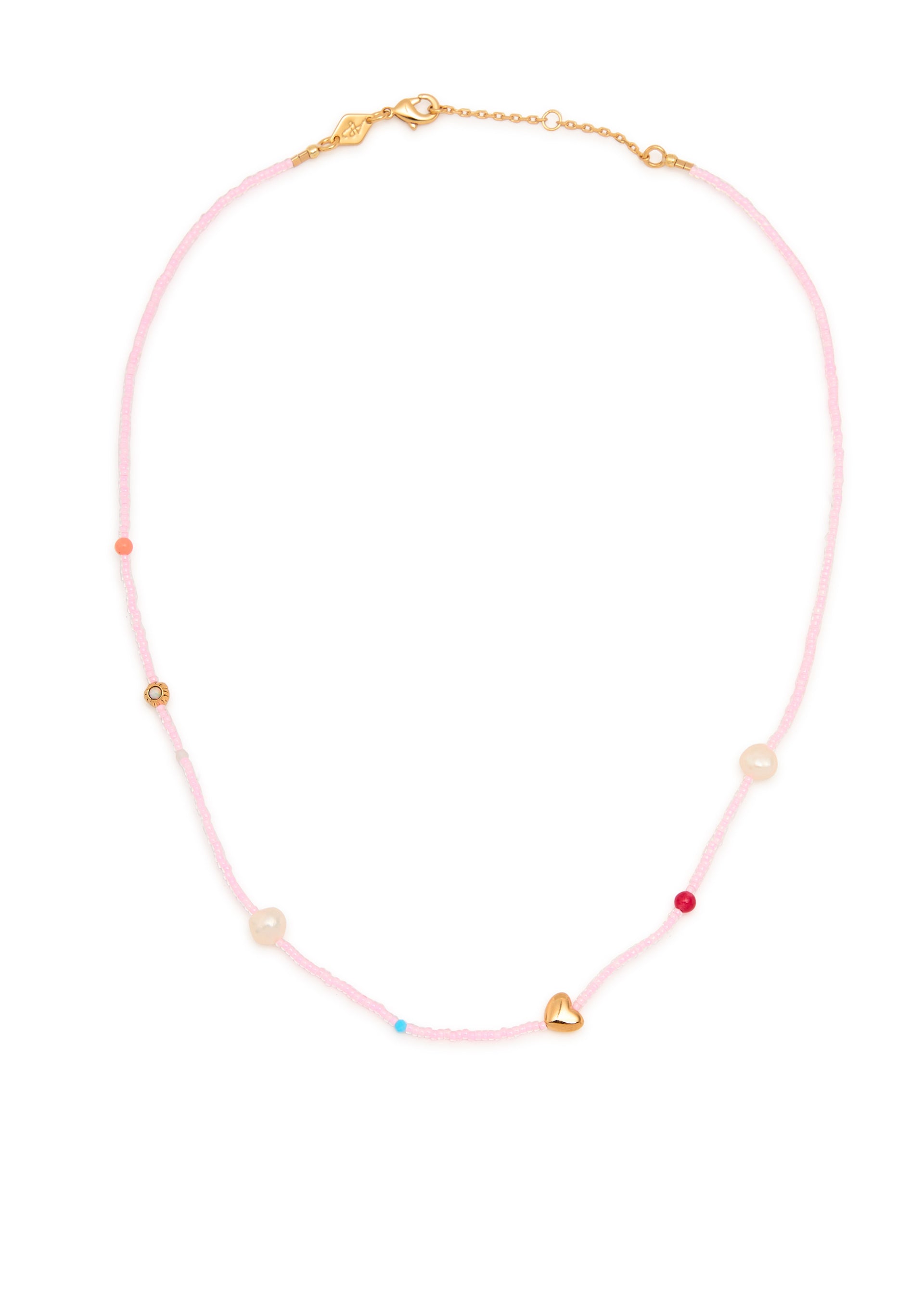 Oh So Fine 18kt gold-plated beaded necklace