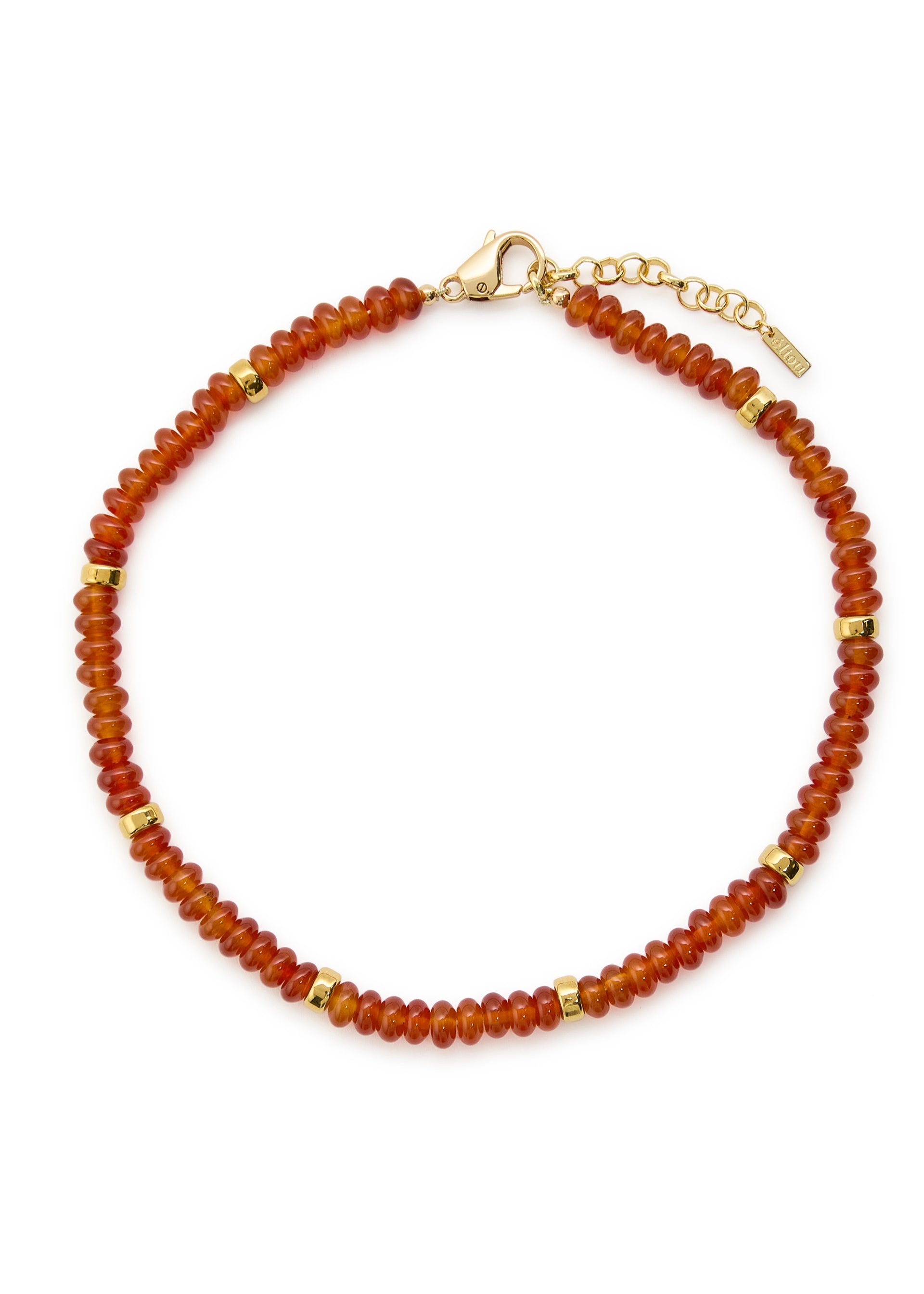 Aureo beaded 18kt gold-plated necklace