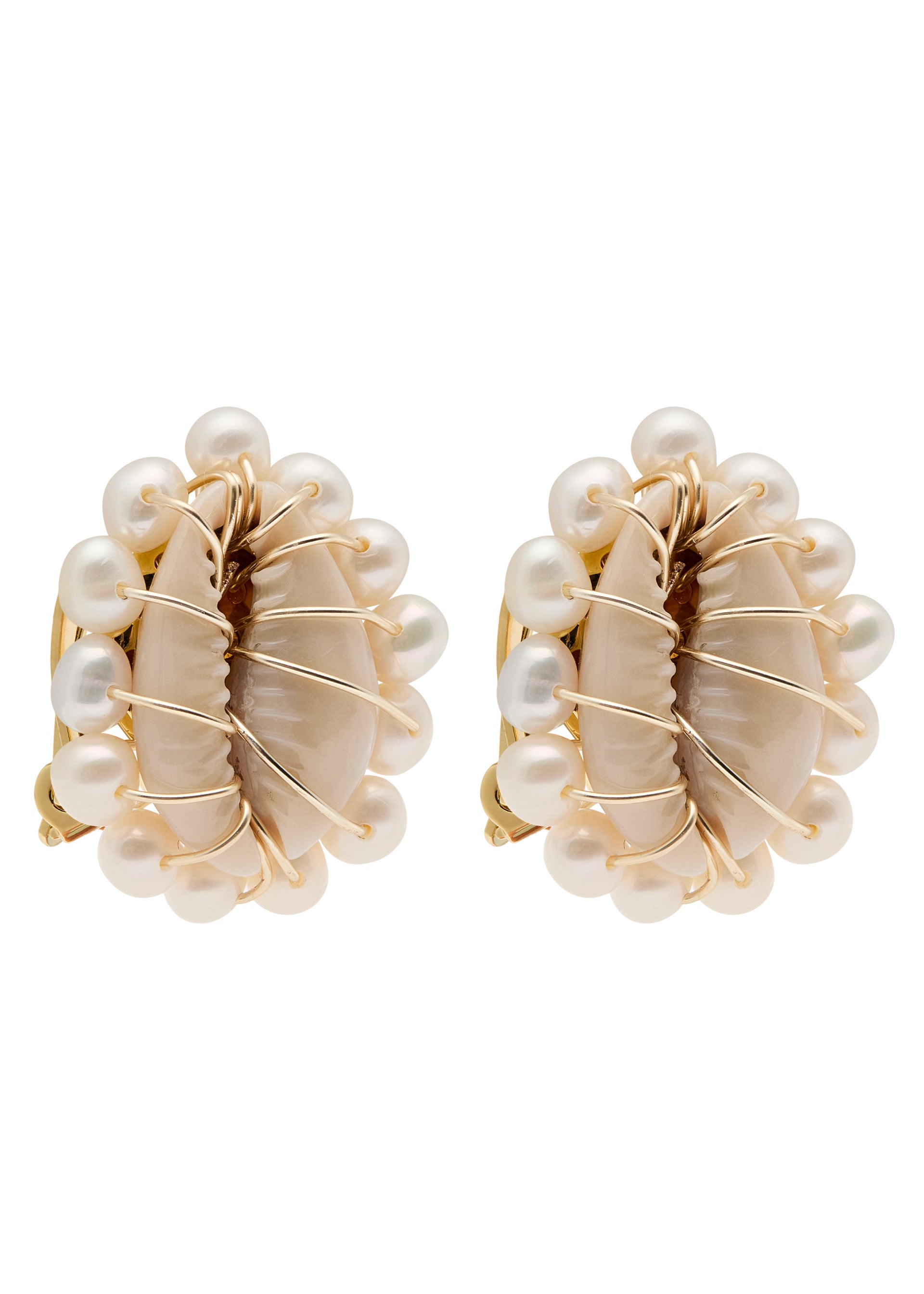 Ava 18kt gold-plated clip-on earrings