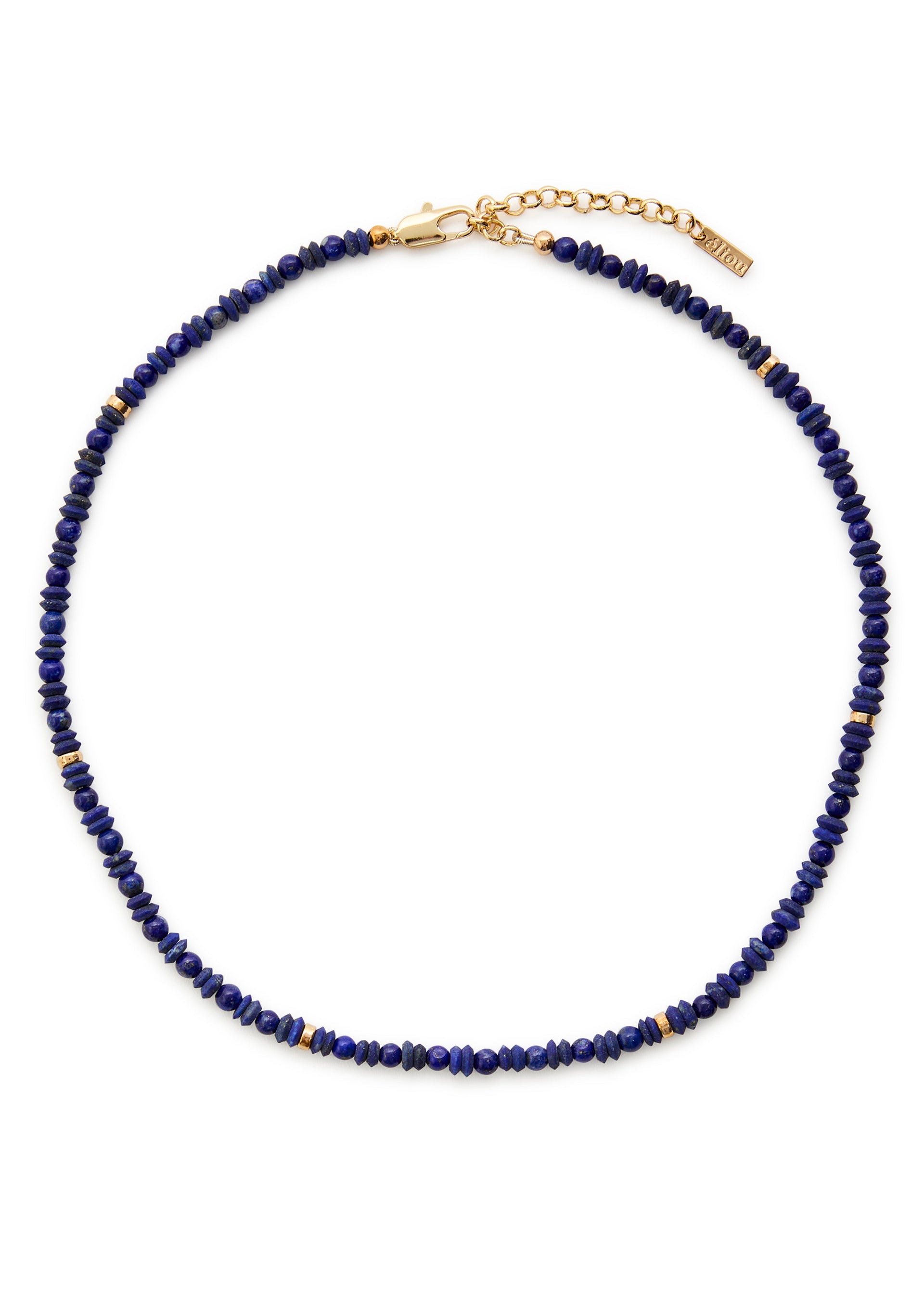 Leo beaded 18kt gold-plated necklace