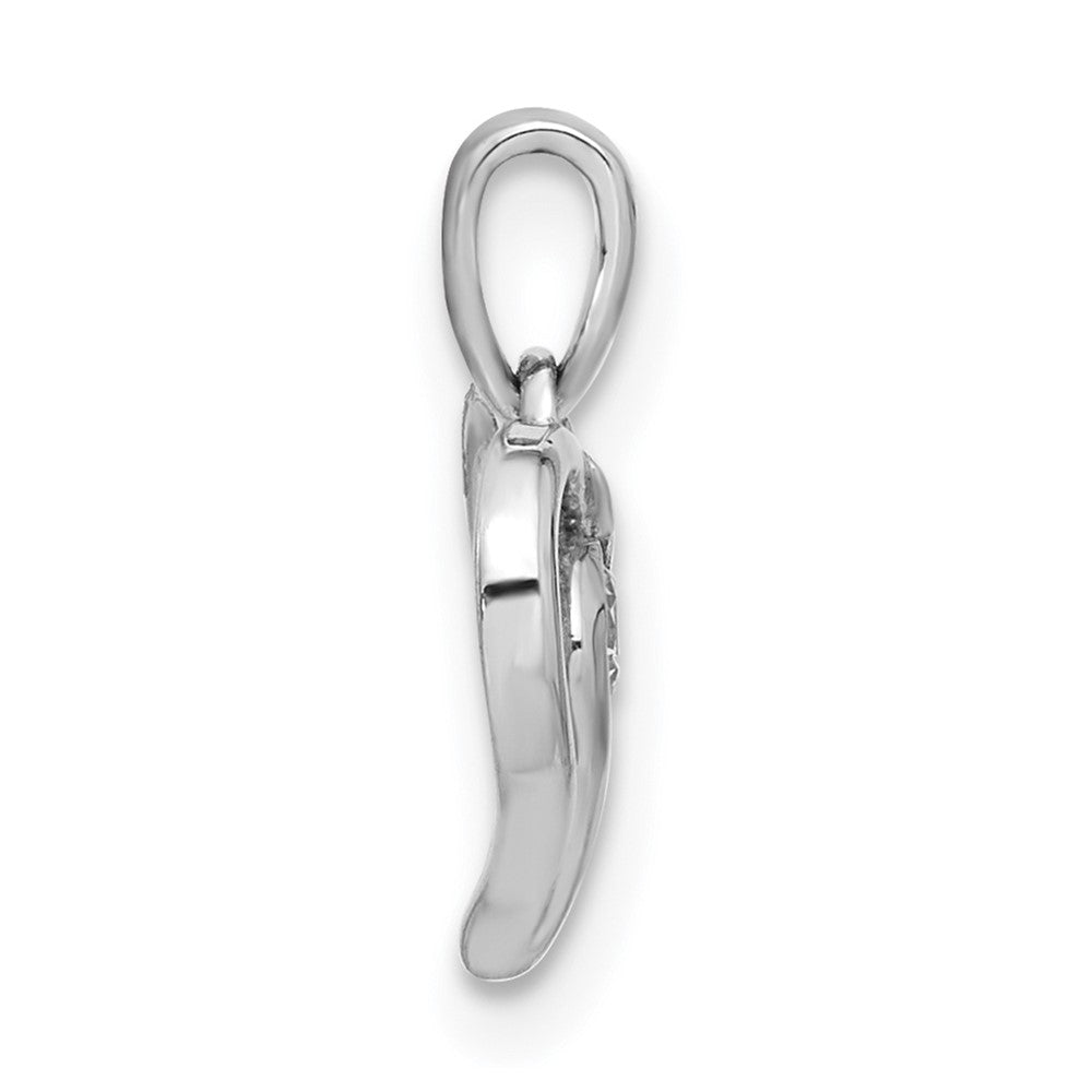 14K White Gold Lab Grown Diamond Heart Pendant (0.1ct VS G-H)