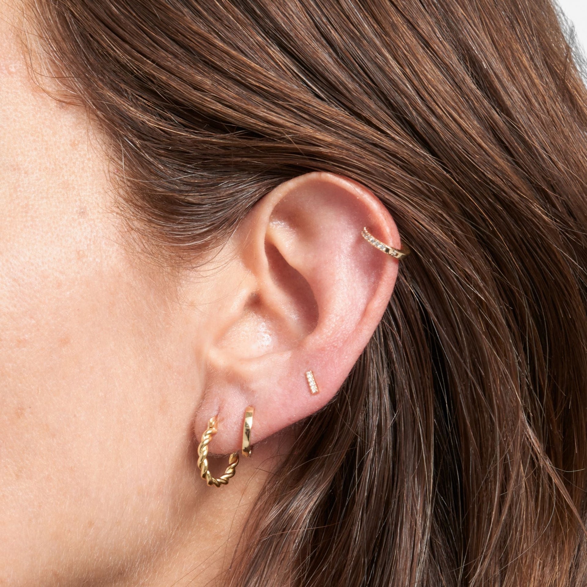 14k Gold Plated Set of 4 Earrings