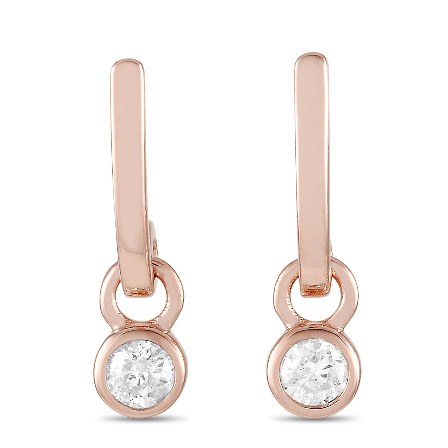 14K Rose Gold 0.29 ct Diamond Earrings