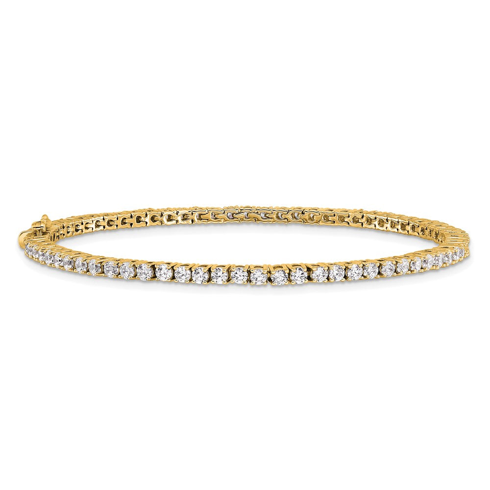 14k Gold Lab Grown Diamond Tennis Bracelet (3 Ct, Color-D, Clarity- VS) 7 inch