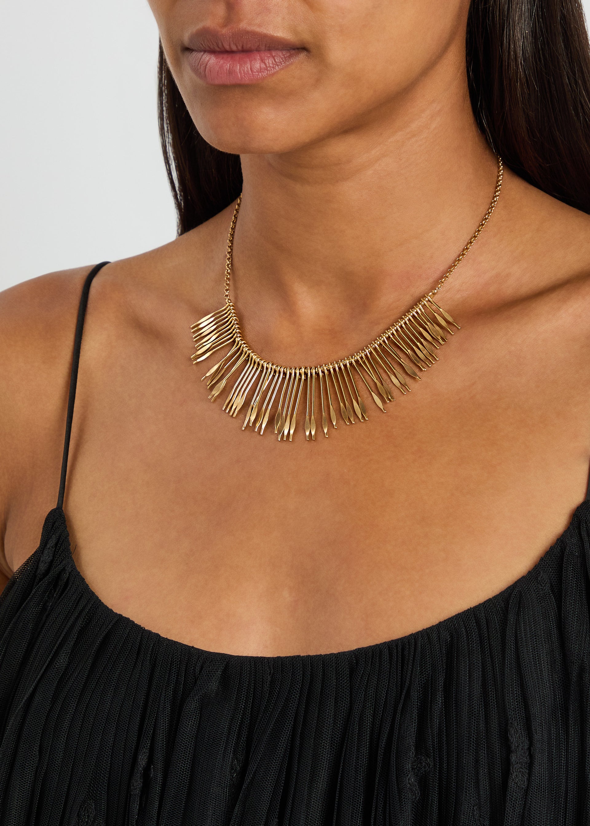 Fringed necklace
