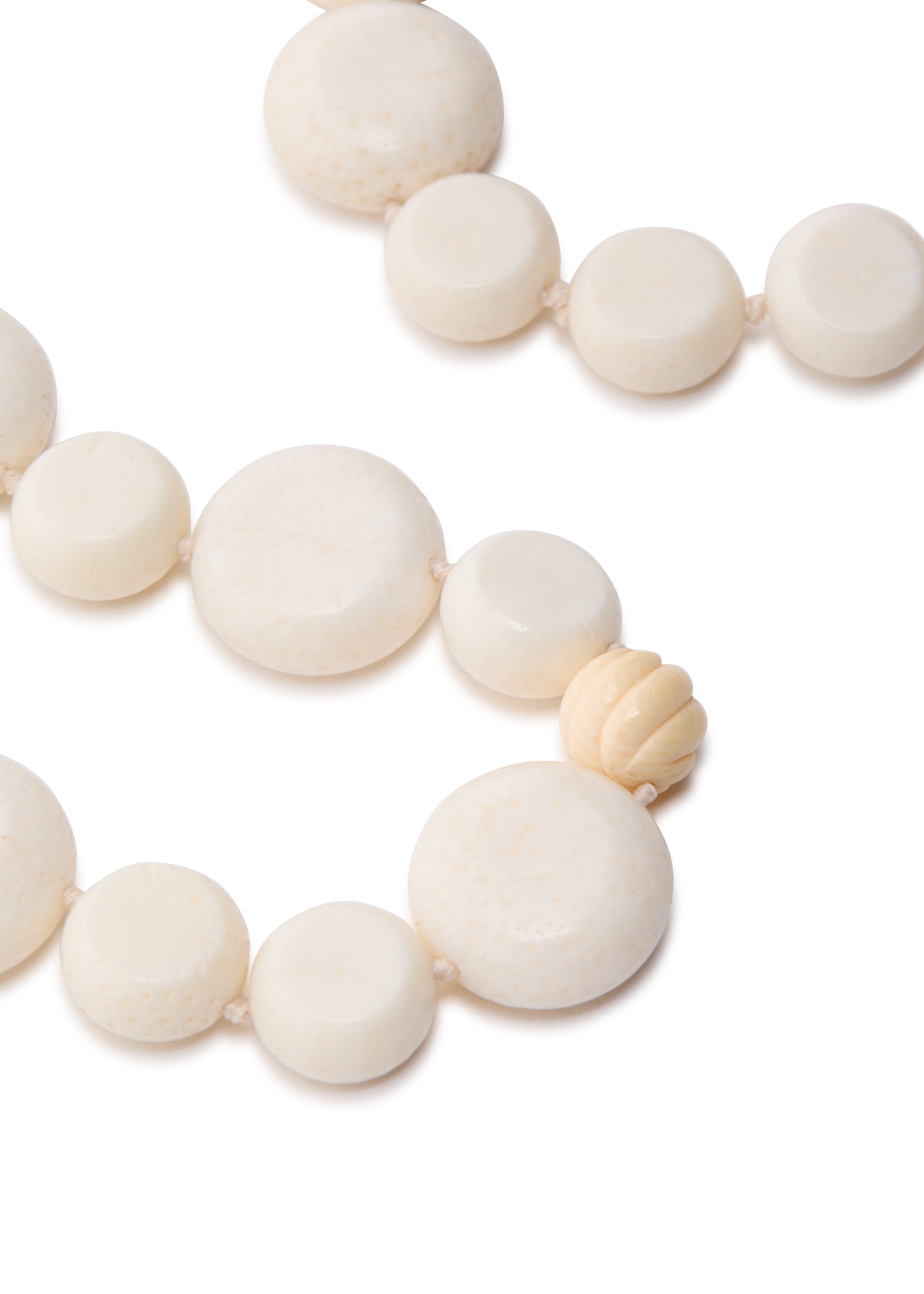 Carved Coral sterling silver necklace