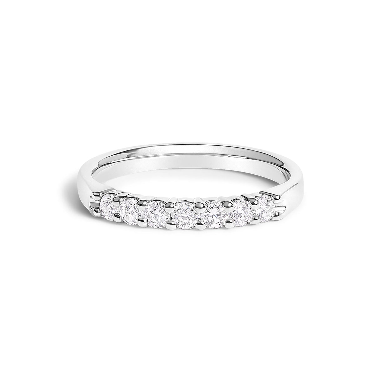 14K Gold 1/3 Cttw Diamond 7 Stone Band Ring