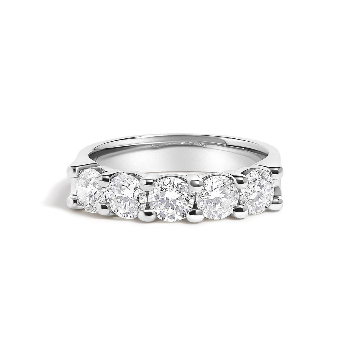 14K Gold 1 1/2 Cttw Diamond 5 Stone Band Ring