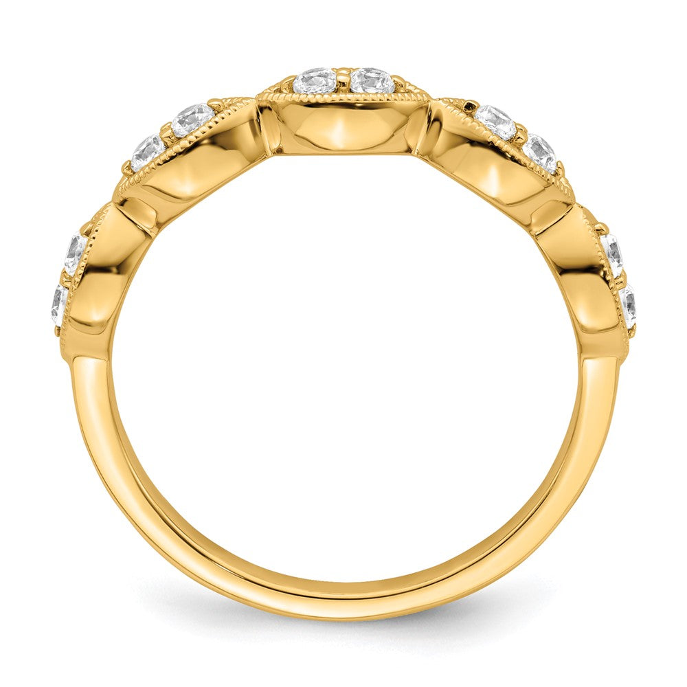 14k Yellow Gold Lab Grown Diamond Wedding Band Ring 1/4ct Clarity- VS Color- G-H