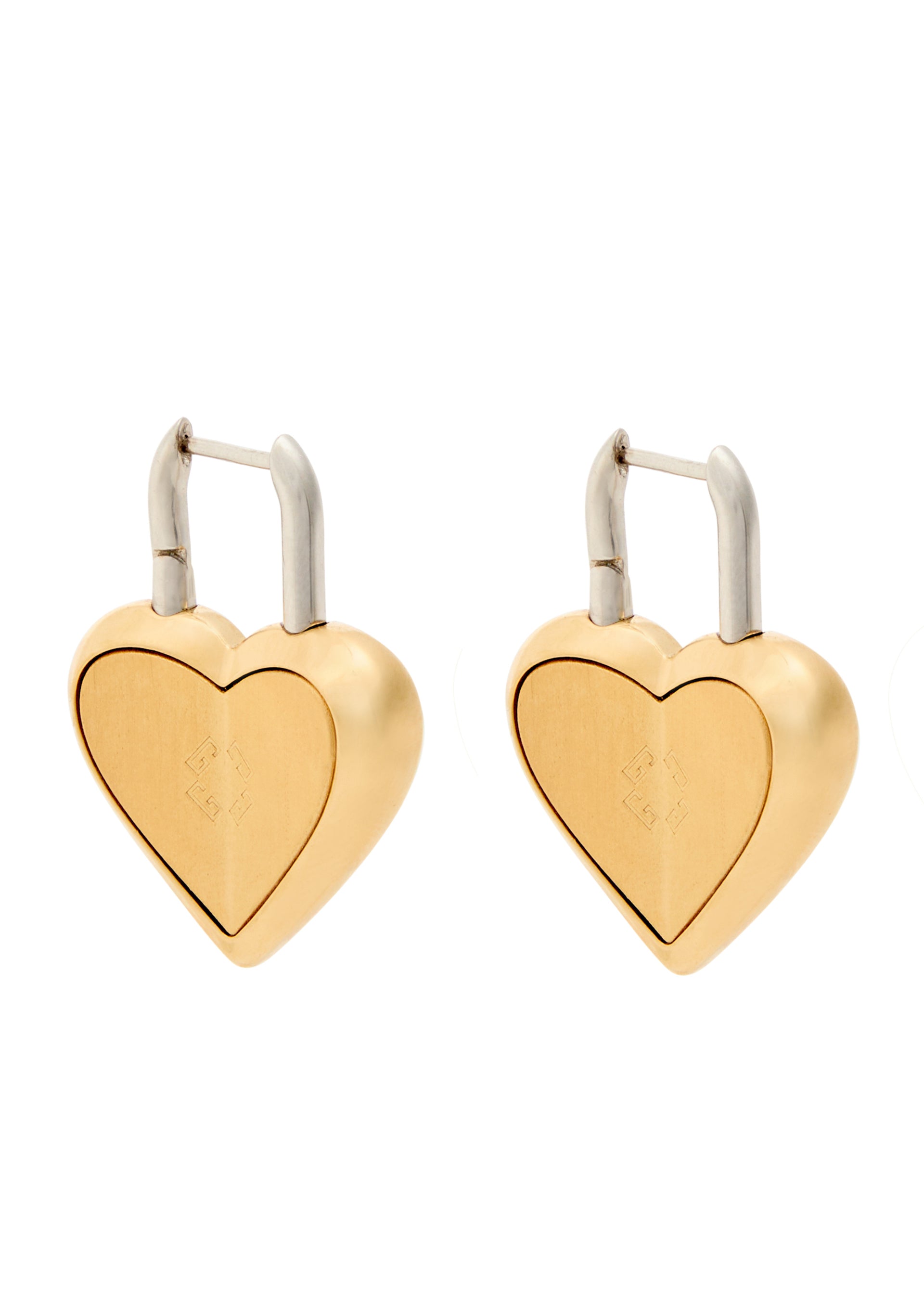Heart Lock drop earrings