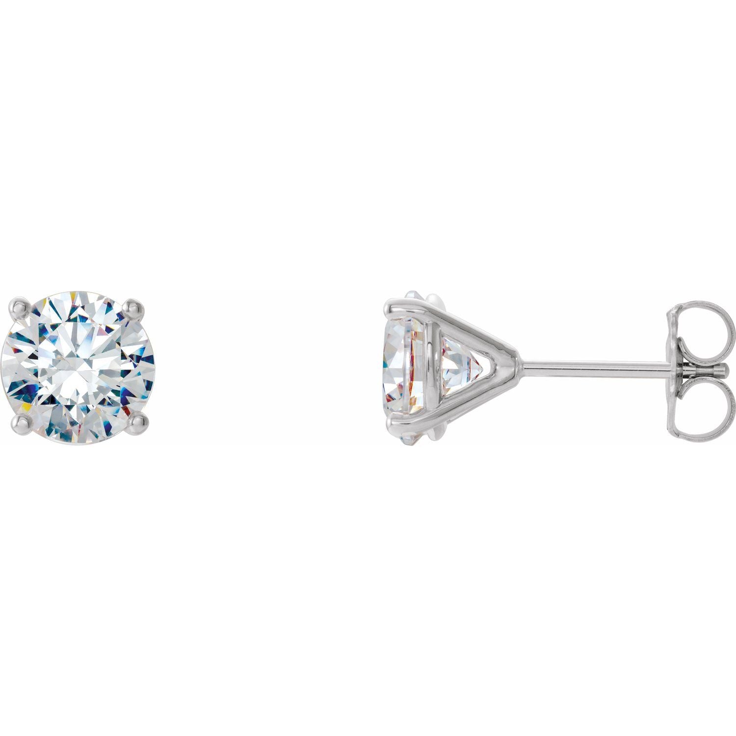 14K Gold 1/2ct Lab-grown Diamond Stud Earrings Clarity VS Color F-G