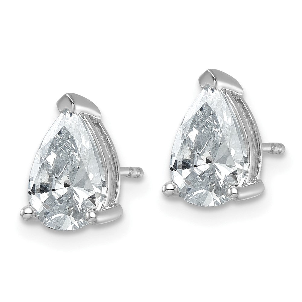 14k Gold 3 CT Pear Lab Grown Diamond Stud Earrings VS Clarity G-H Color
