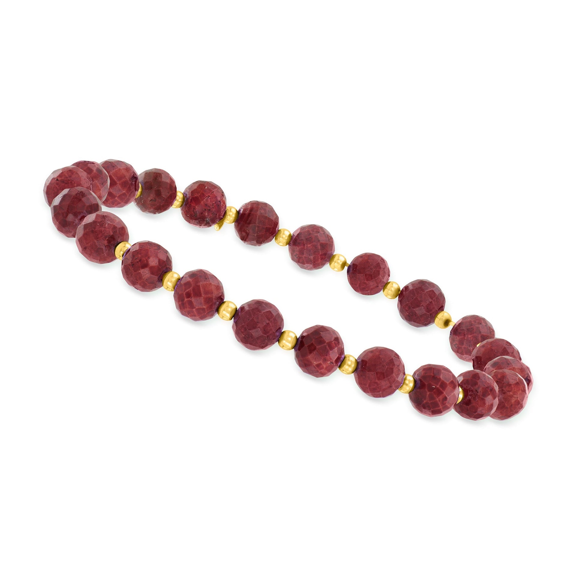 Canaria Fine Jewelry Ruby Bead Stretch Bracelet With 10kt Yellow Gold