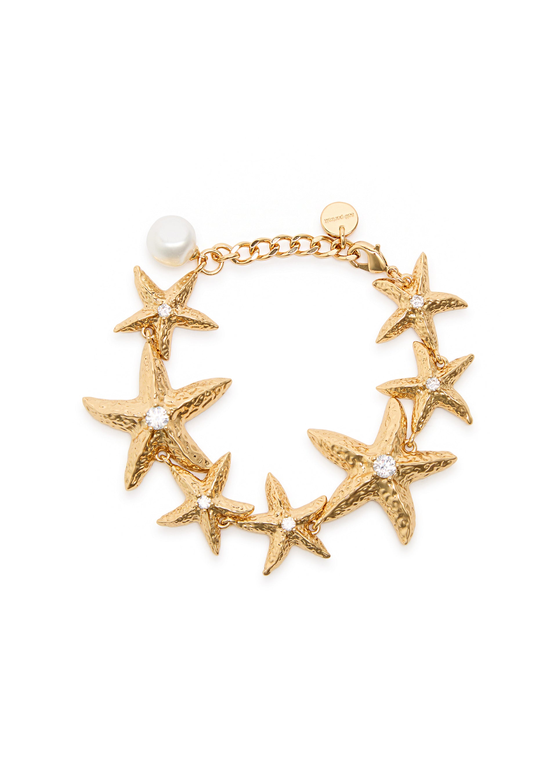 Mottled Gold Sea Star crystal-embellished bracelet