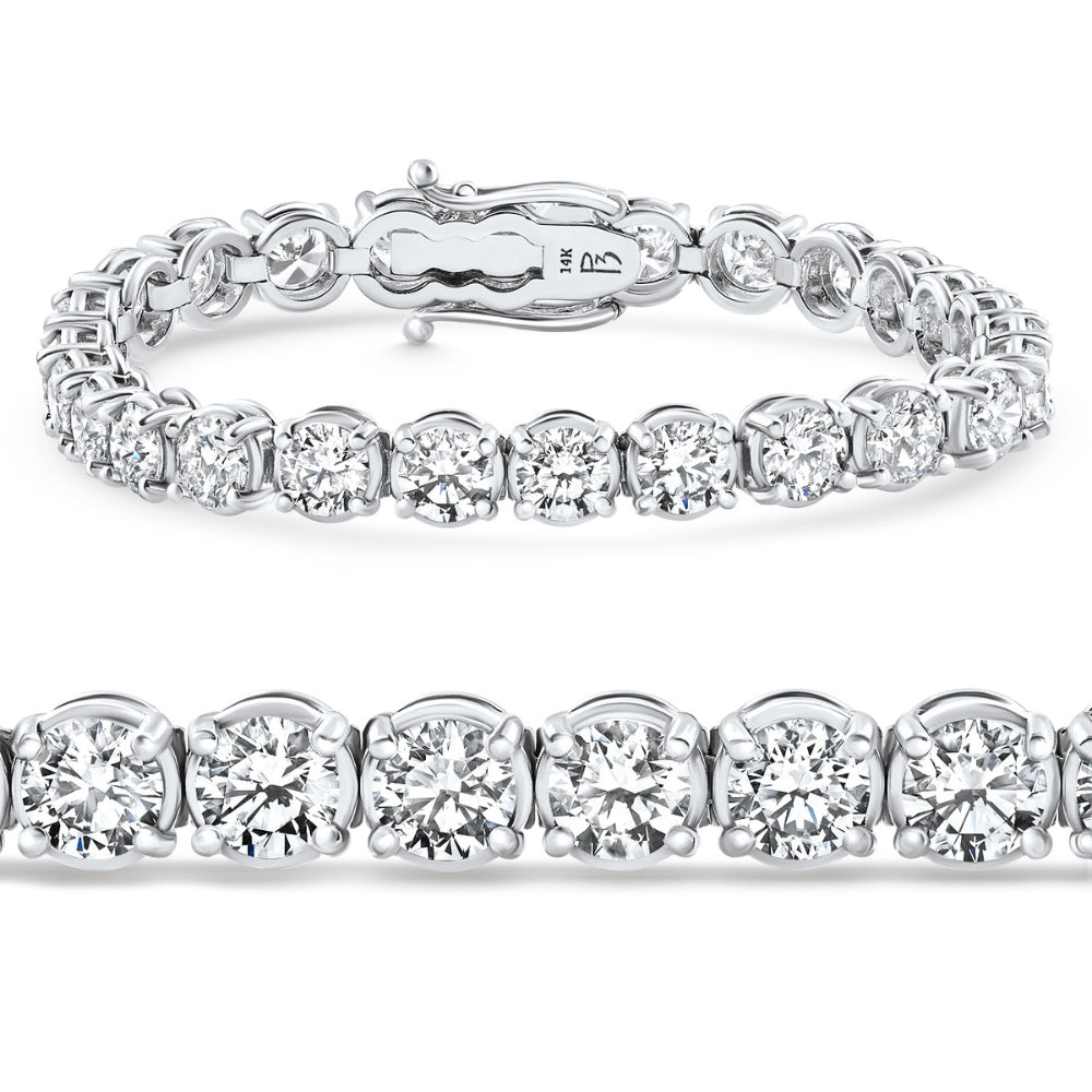 19.00Ct Diamond 21 Gram Tennis Bracelet 14k White Gold 7' Lab Grown