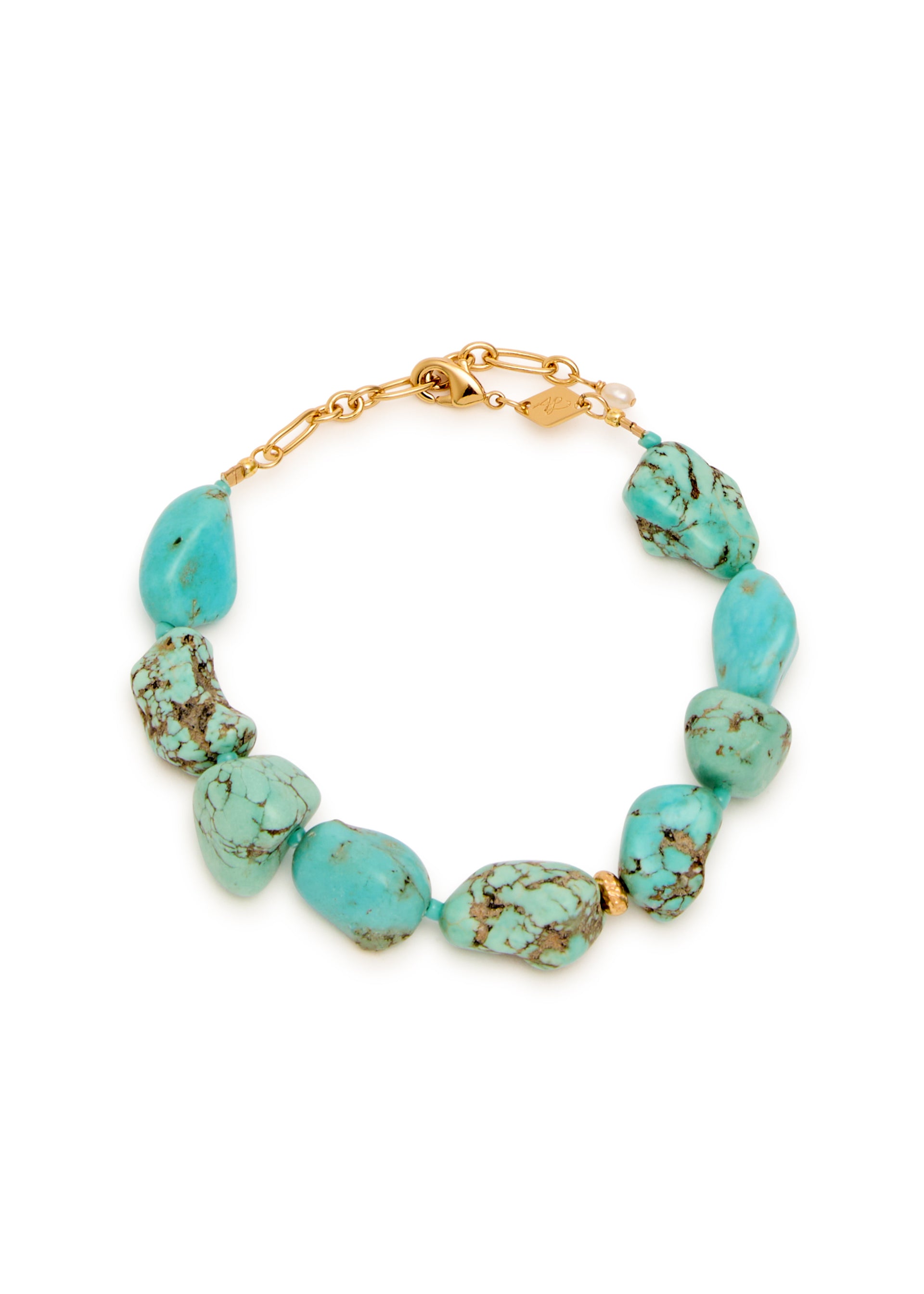 Beach Cocktail beaded turquoise bracelet
