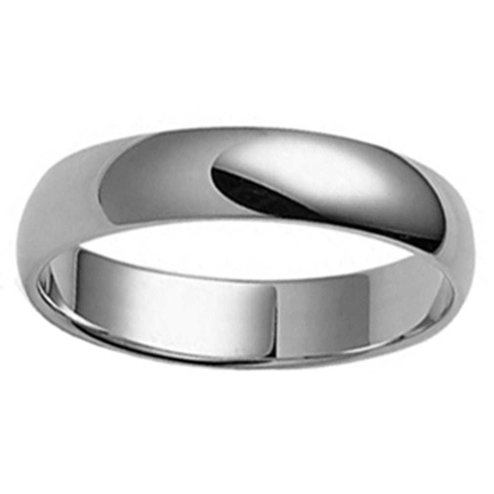 5mm Plain Polished Platinum Comfort Wedding Ring Size Selectable