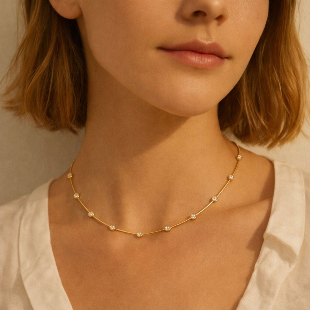 Light Line: Diamond Line Necklace