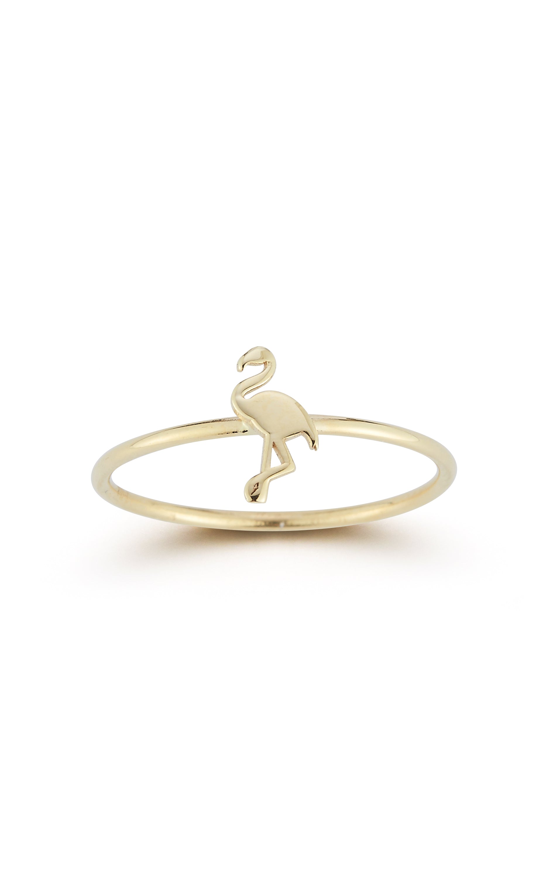 14K Gold Flamingo Ring
