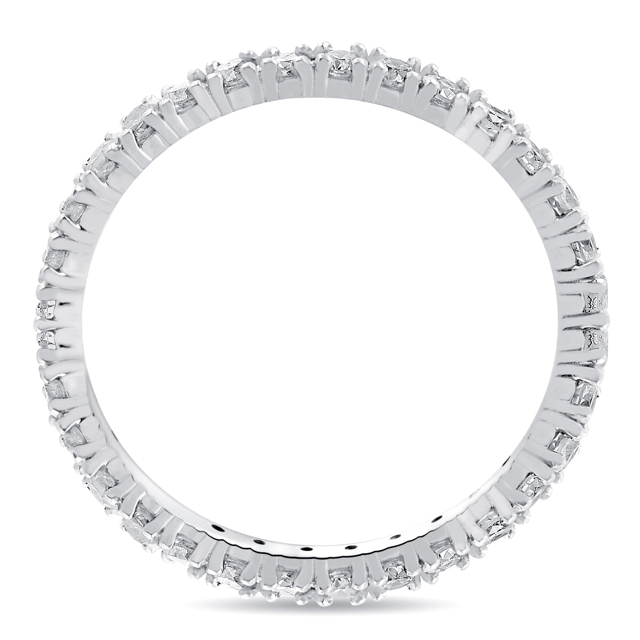 5/8 cttw Diamond Eternity Ring Women's Stackable Round 14k White Gold Band