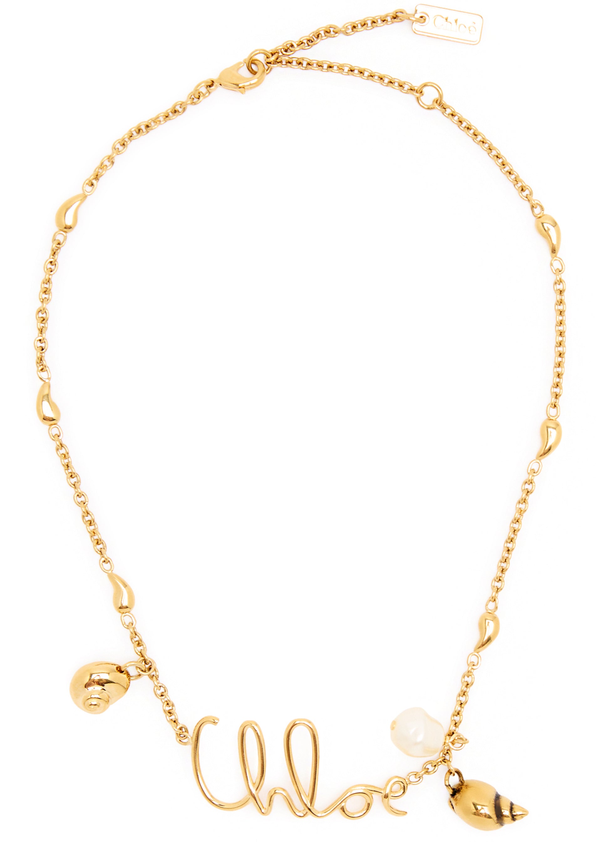 The Chloé Shells logo necklace