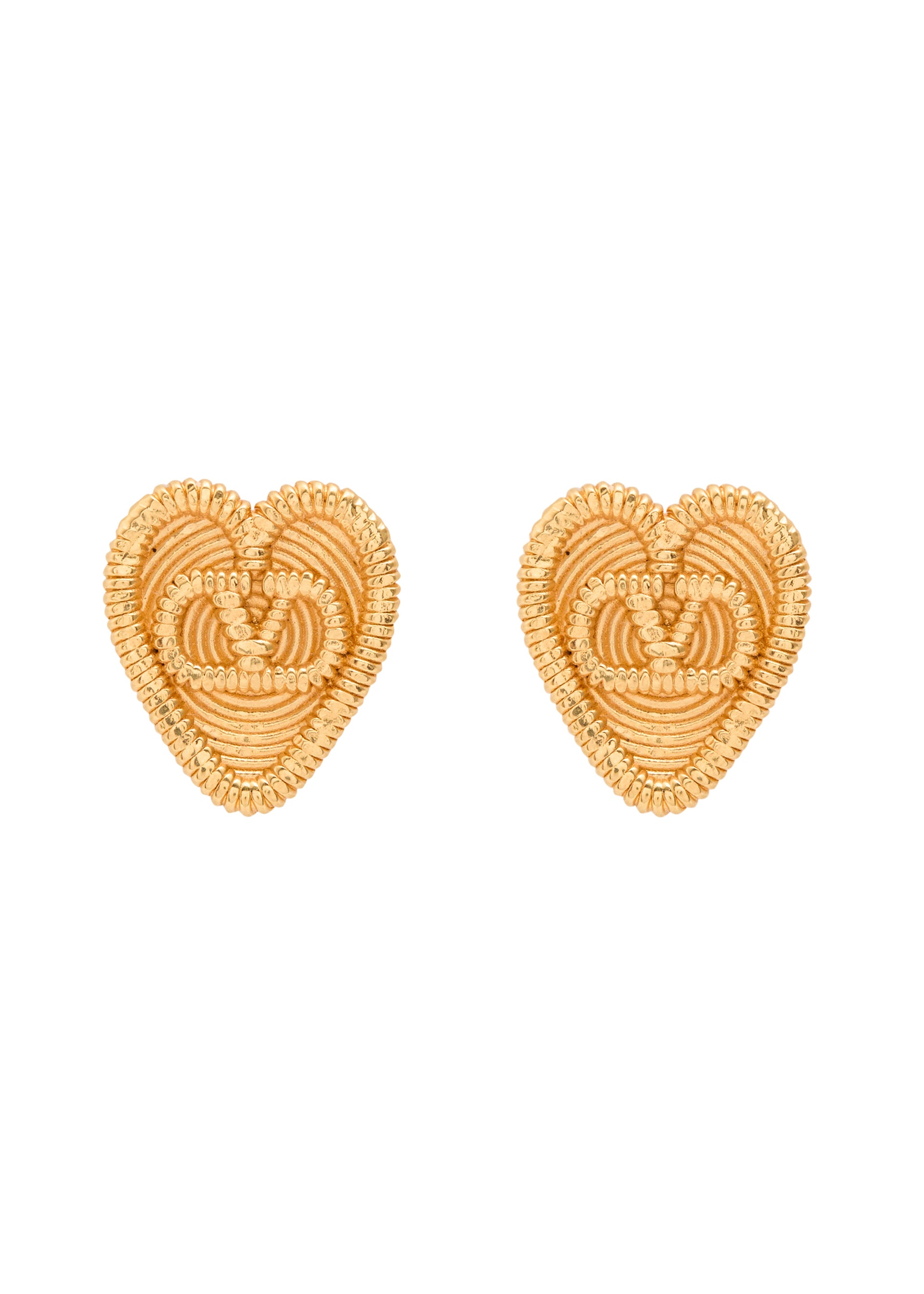 Fil Perdu heart stud earrings