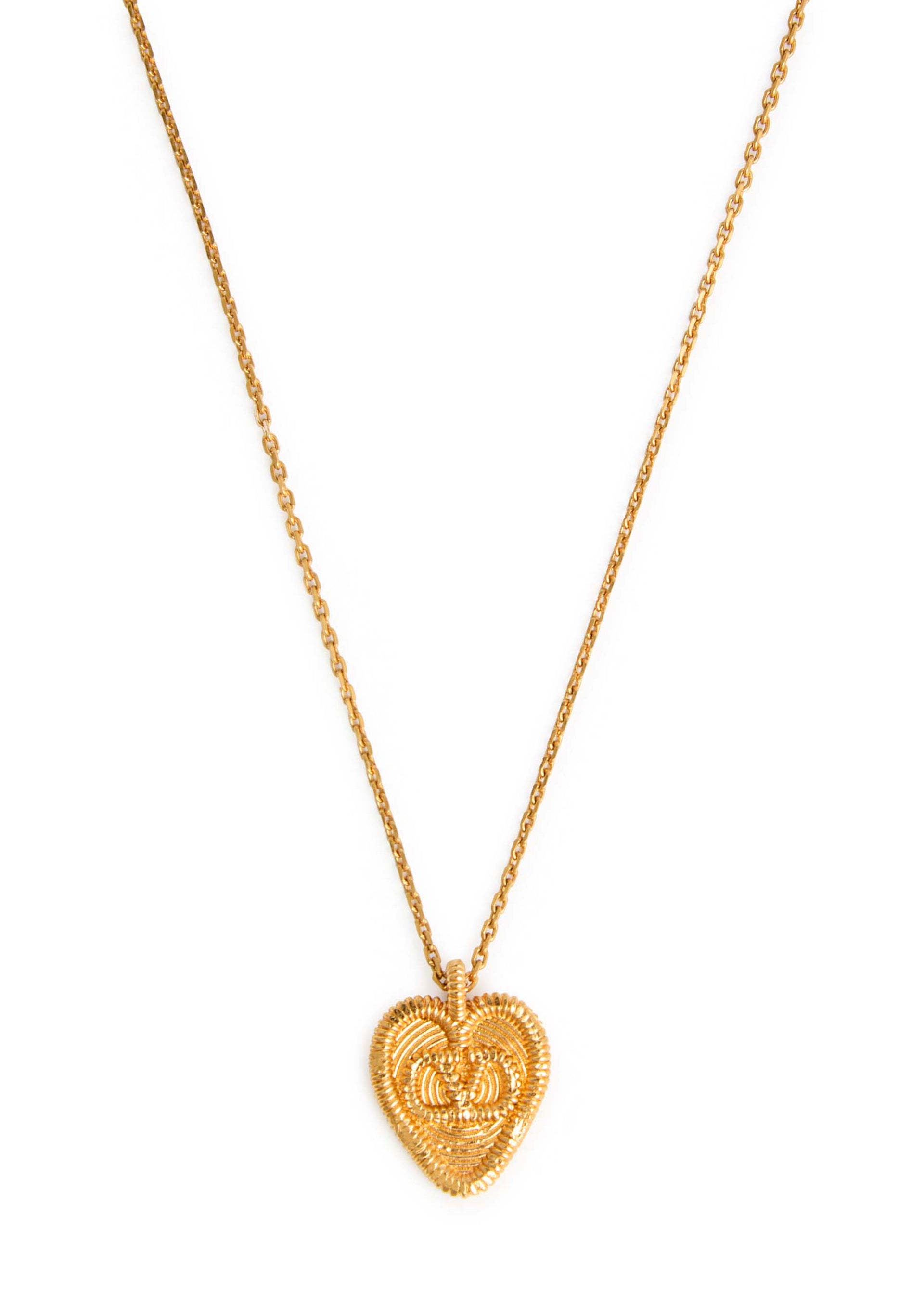 Fil Perdu heart pendant necklace