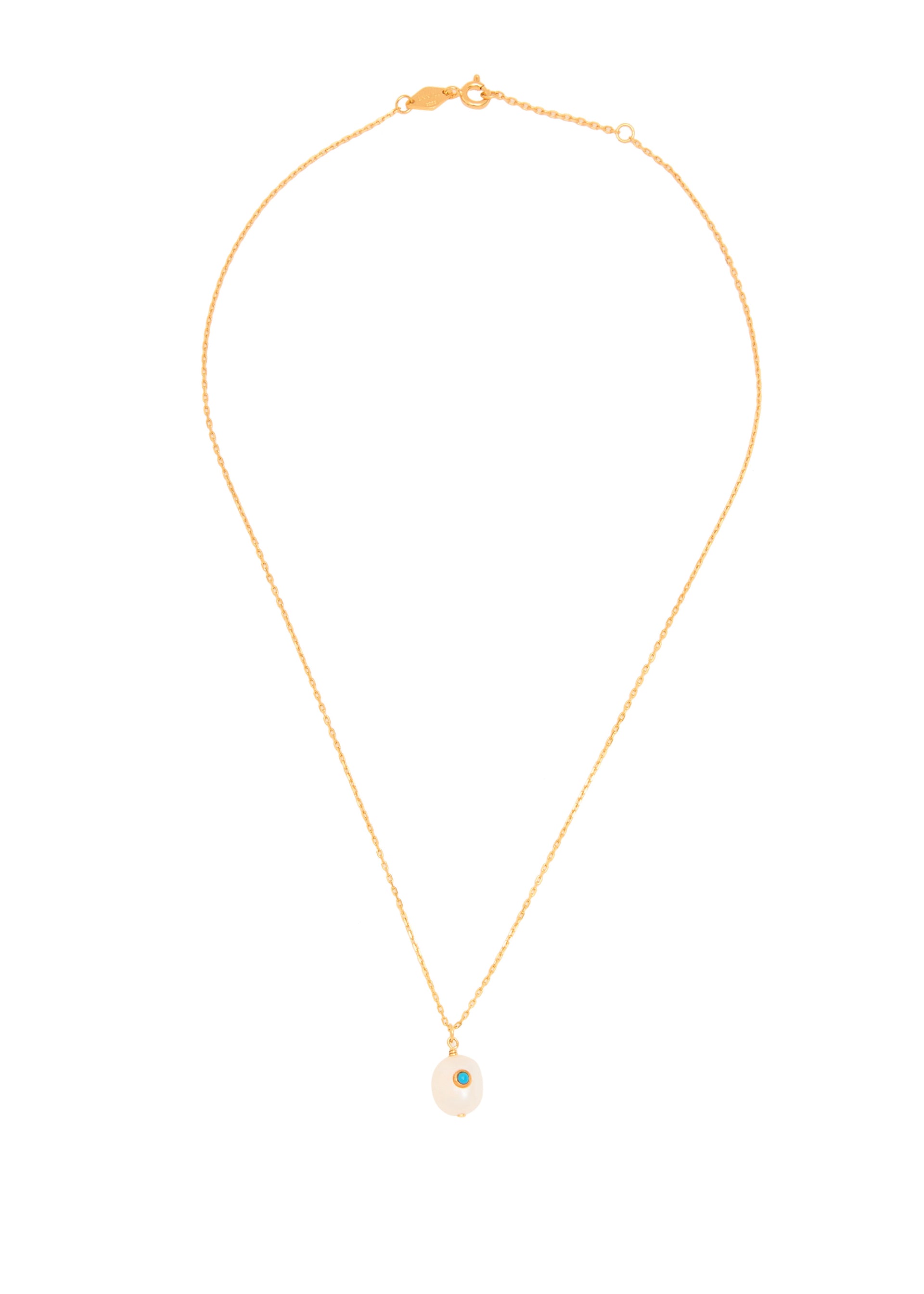 Baroque pearl 18kt gold-plated necklace