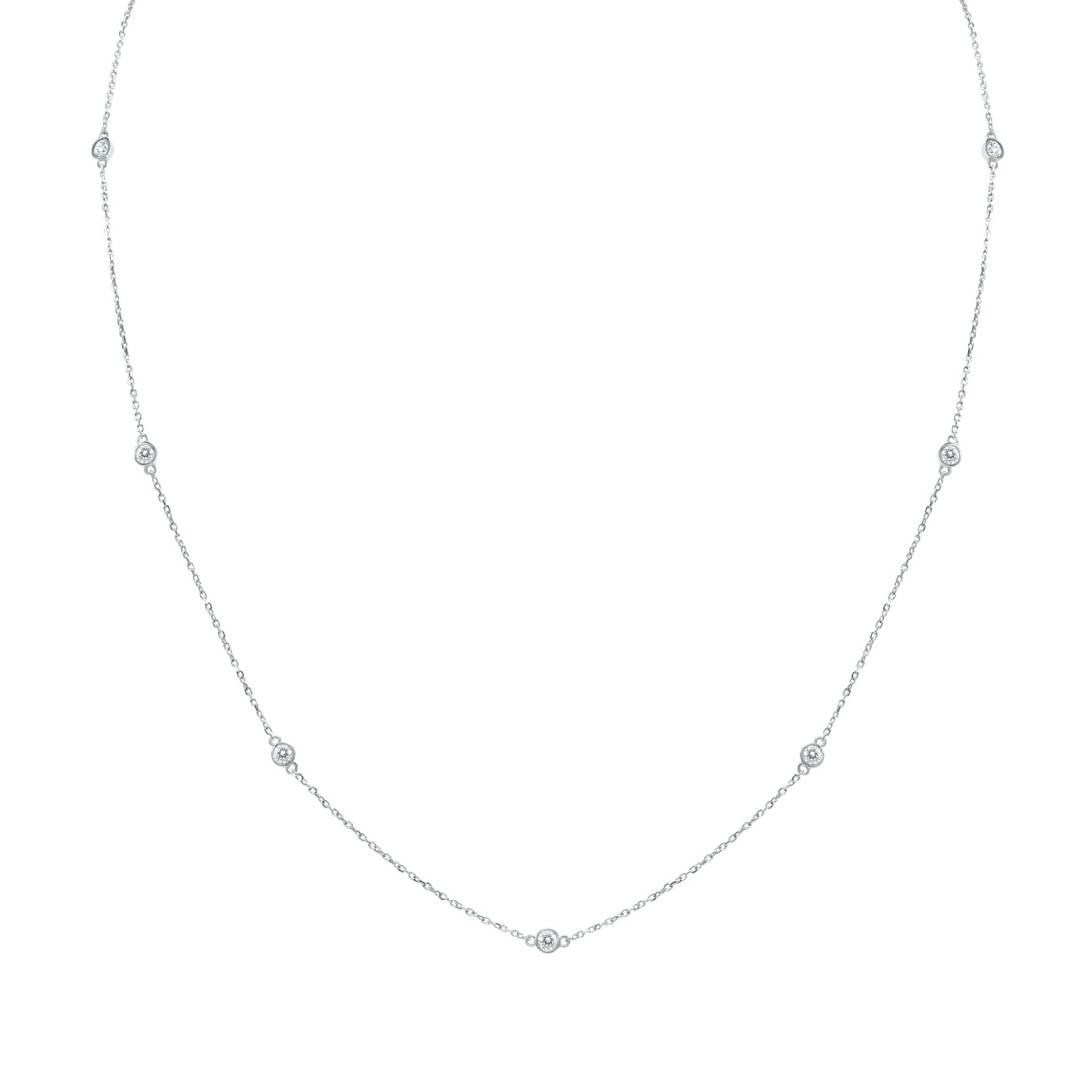 14K Rose Gold 1/4ct TW Diamond By The Yard 18'