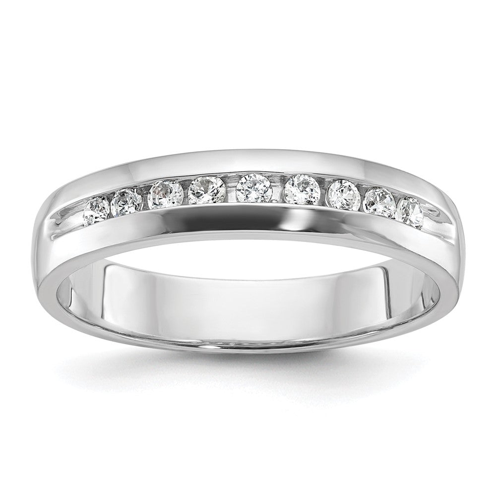 14k White Gold Lab Grown Diamond 9-stone Band Ring 1/4ct Clarity- VS Color- G-H