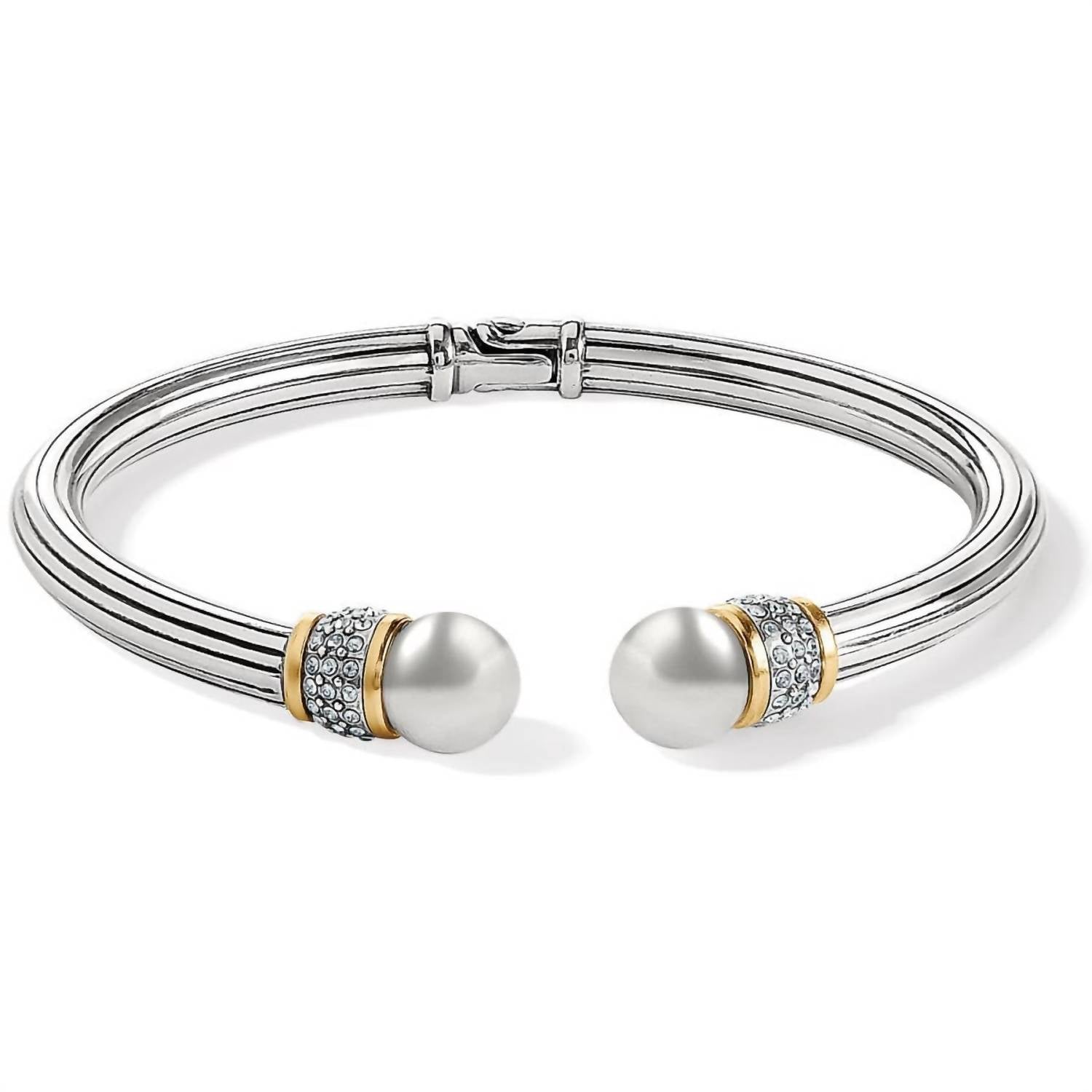 Women's Open Hinged Bangle in Silver-gold