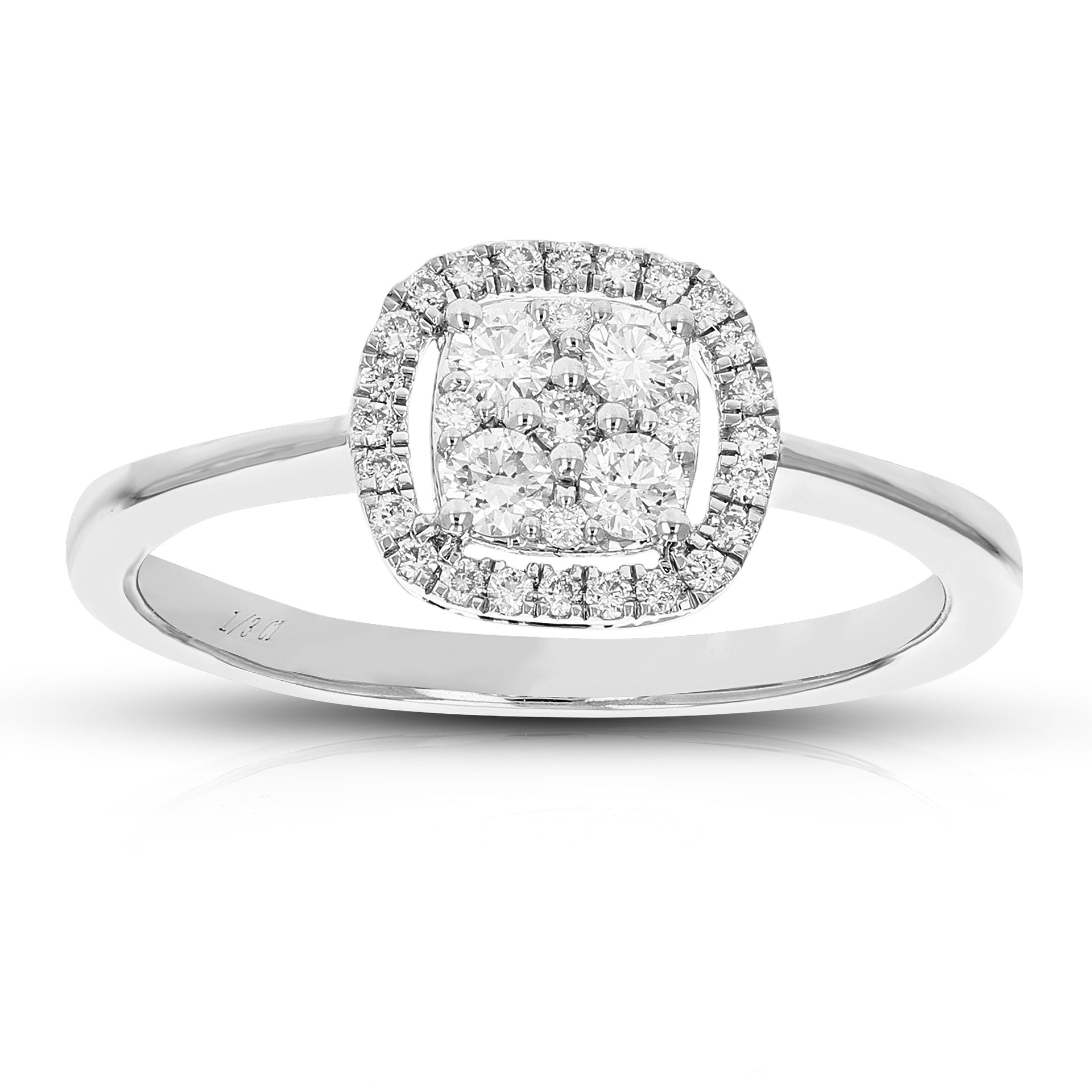 1/3 cttw Round Cut Lab Grown Diamond Engagement Ring 925 Sterling Silver Prong Set