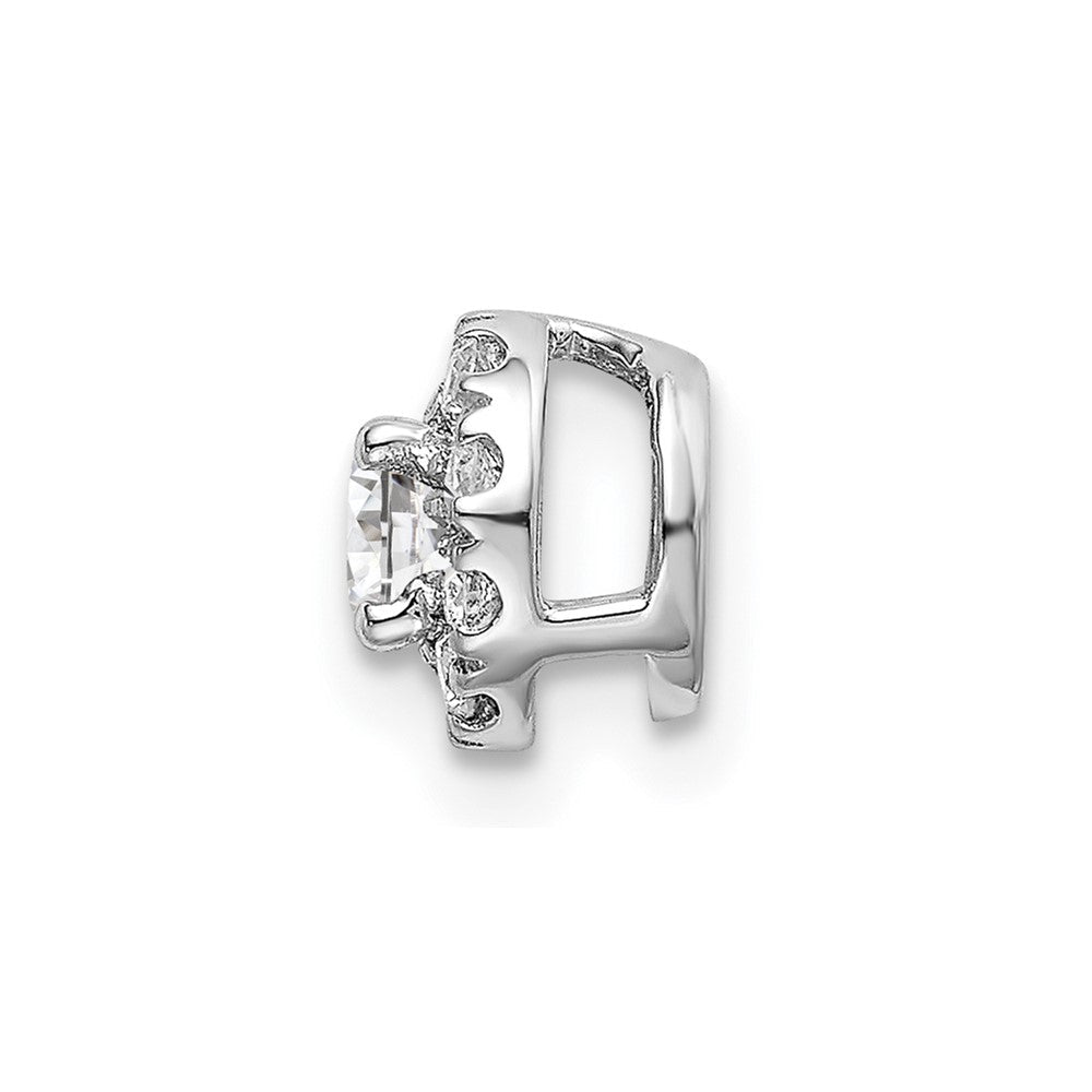 14K White Gold Lab Grown Diamond Round Halo Pendant (0.33ct VS G-H)