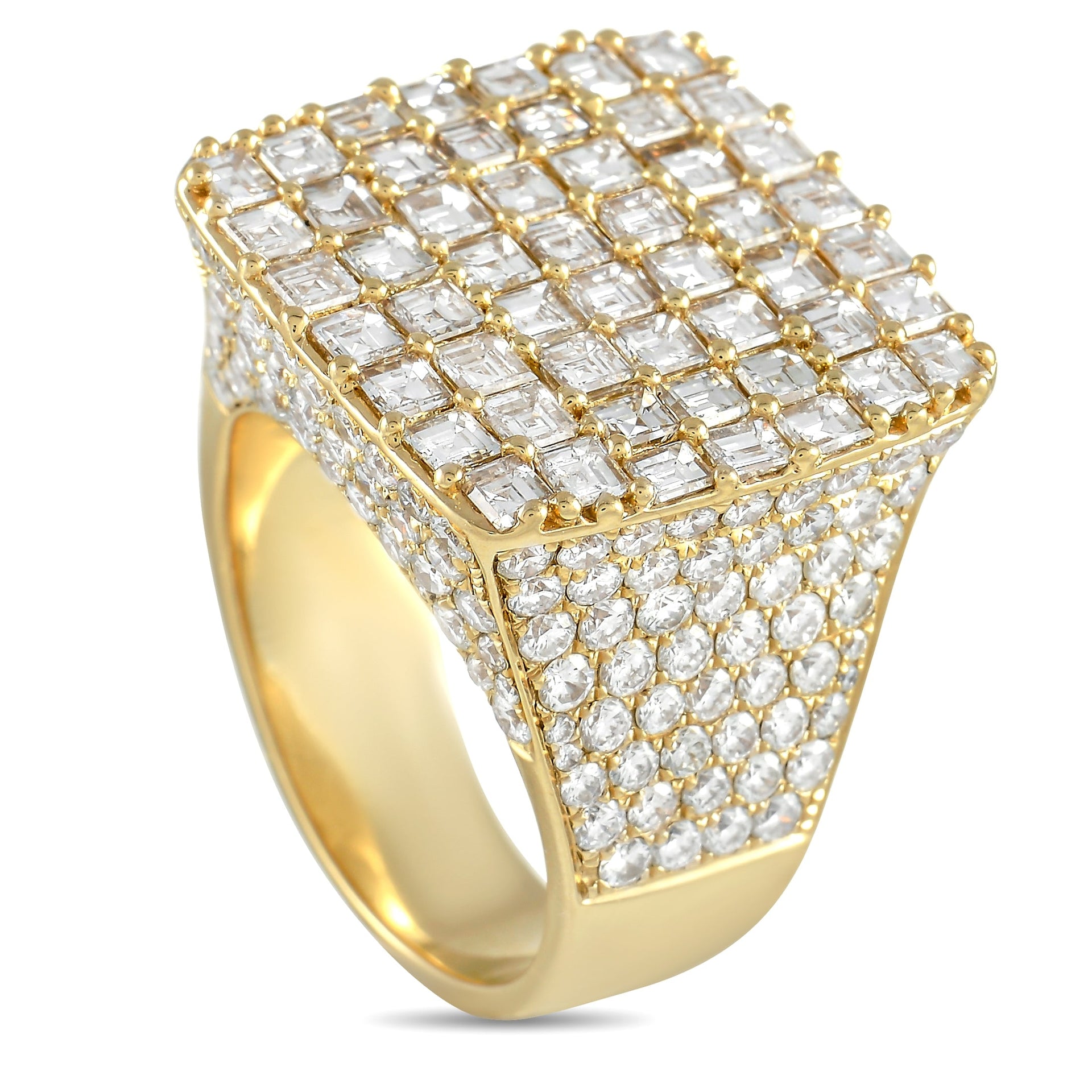 14K Yellow Gold 10.49 ct Diamond Ring