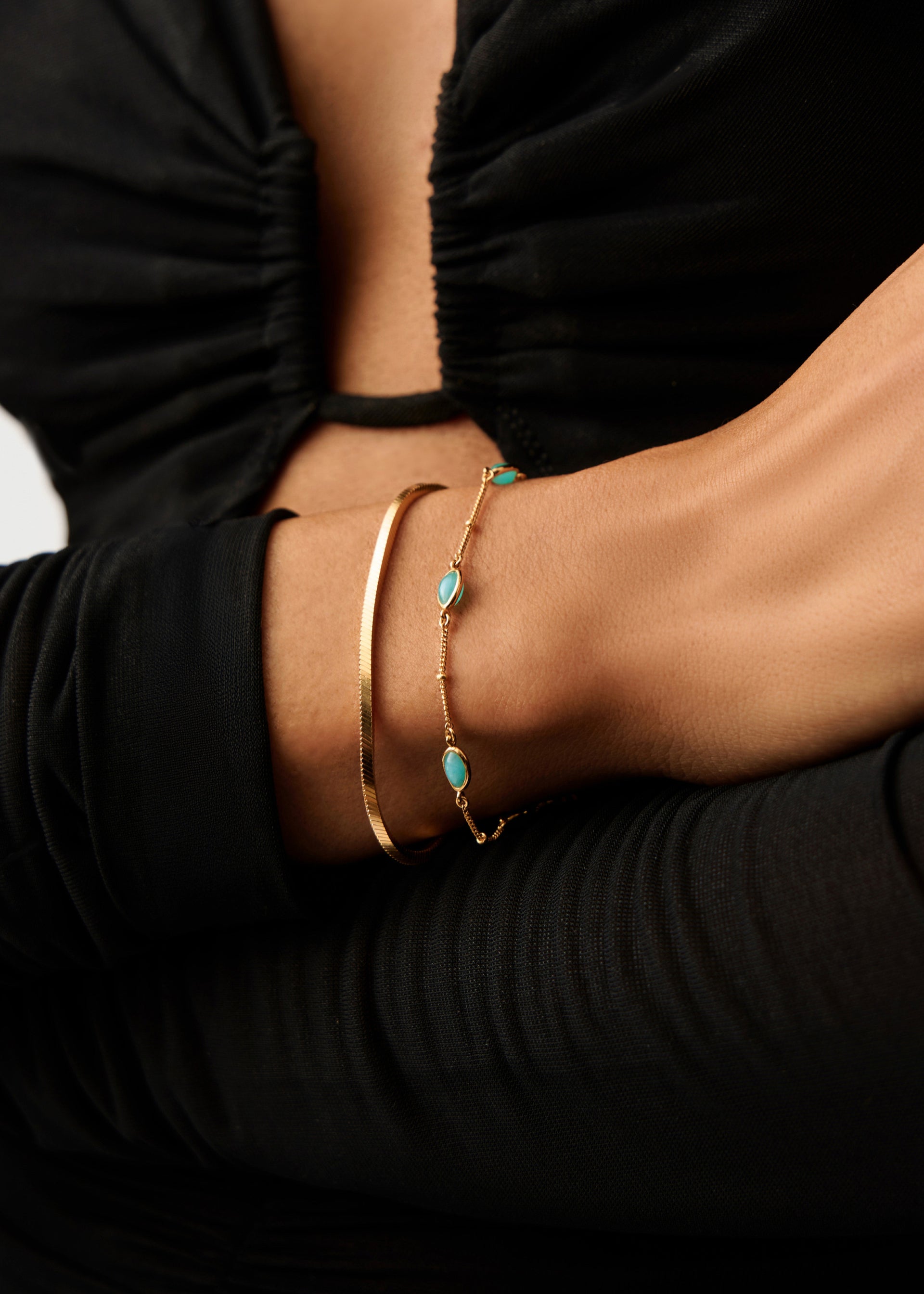 Magma 18kt gold vermeil charm bracelet