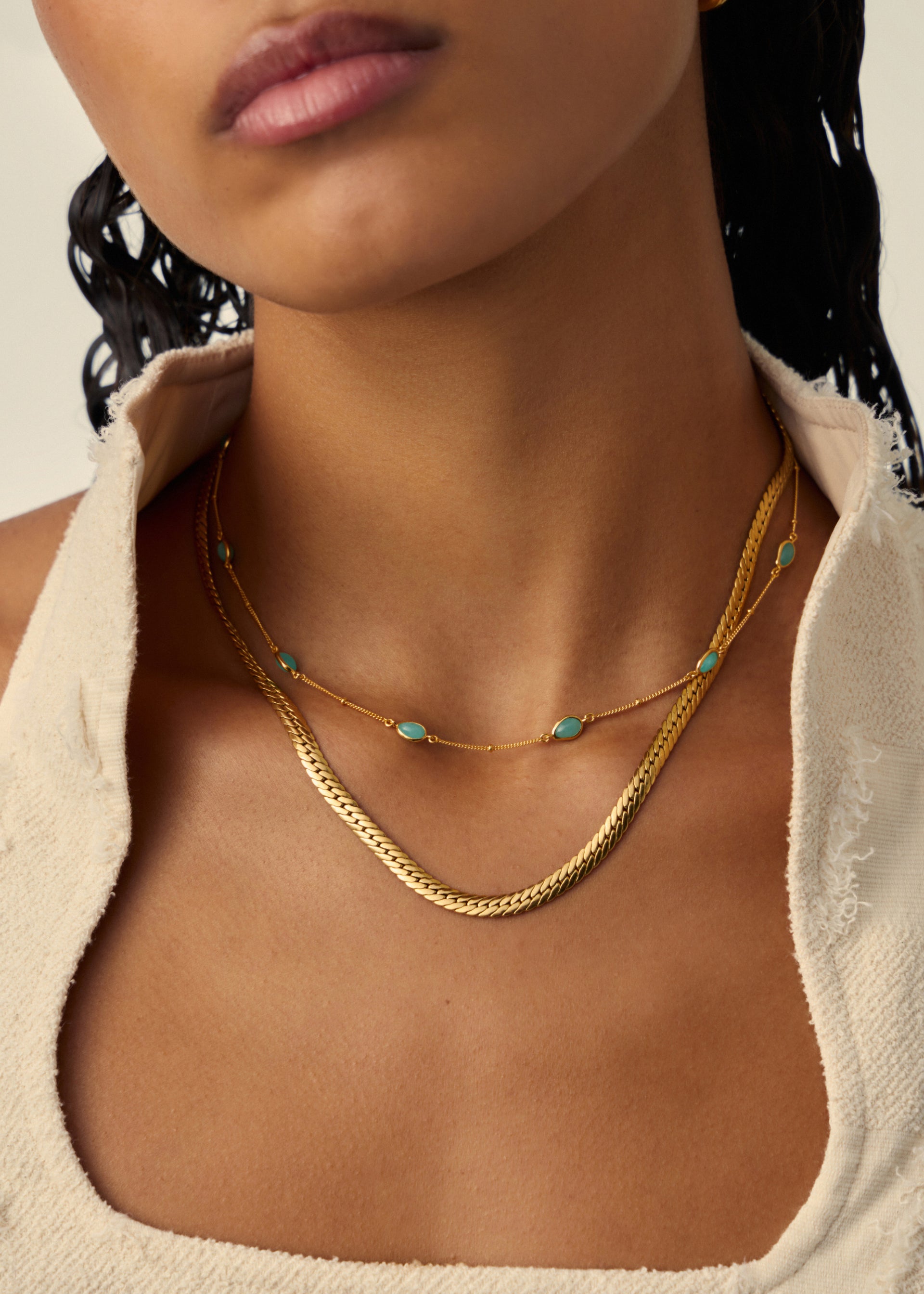 Magma 18kt gold vermeil charm choker