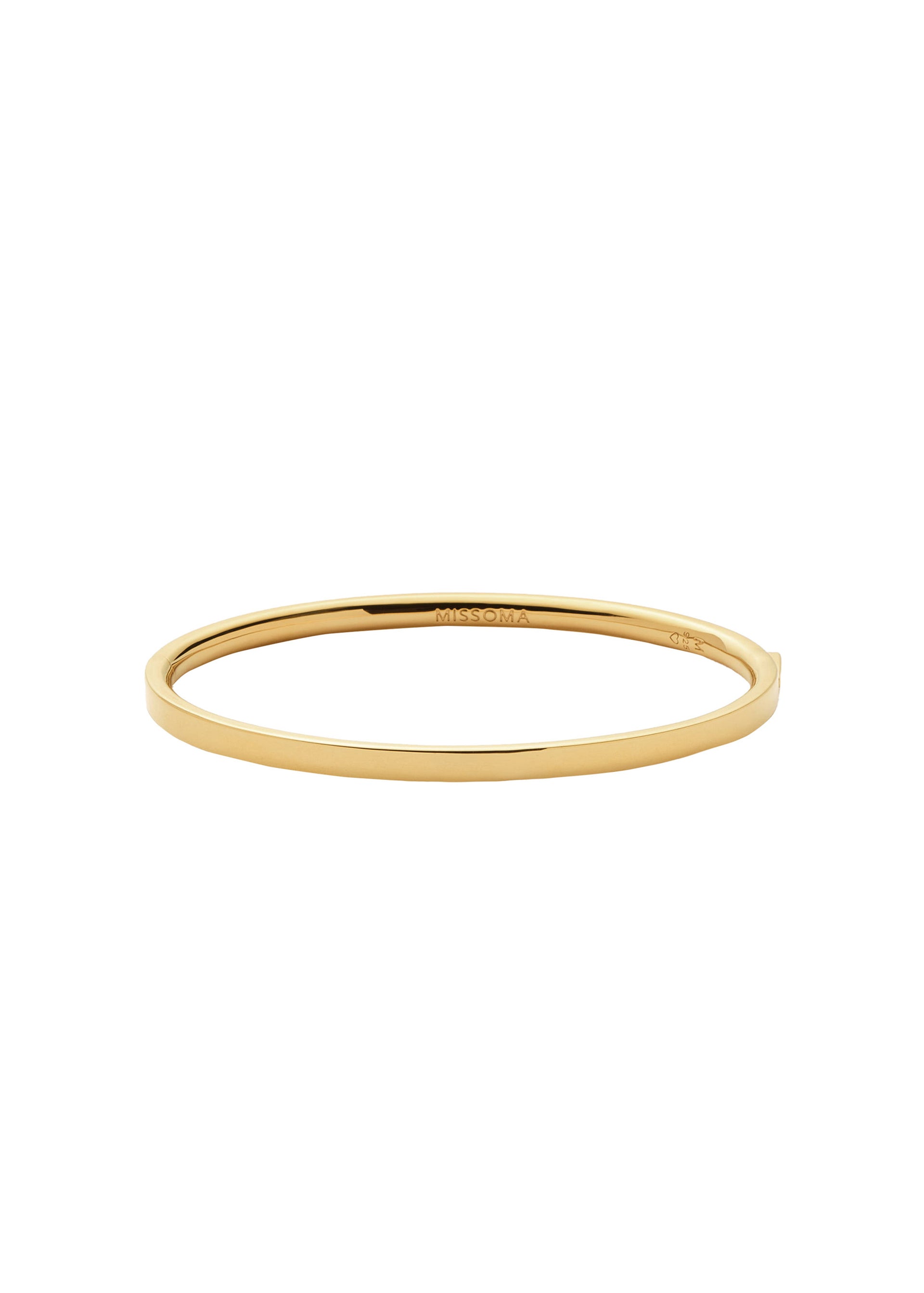 Classic hinged 18kt gold vermeil bangle