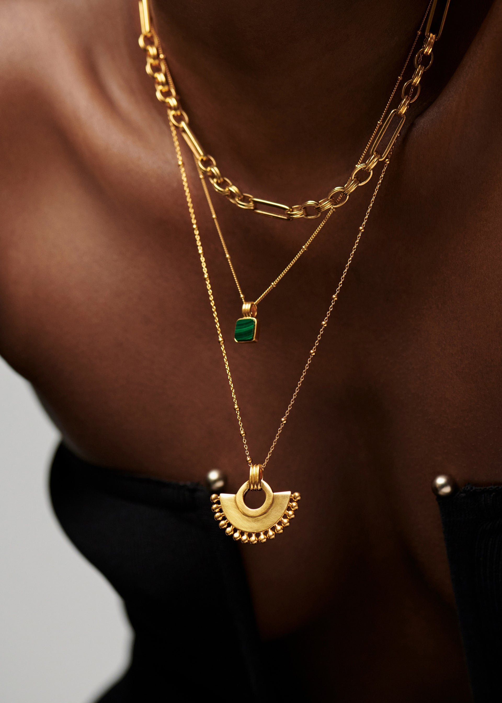 Zenyu 18kt gold-plated necklace