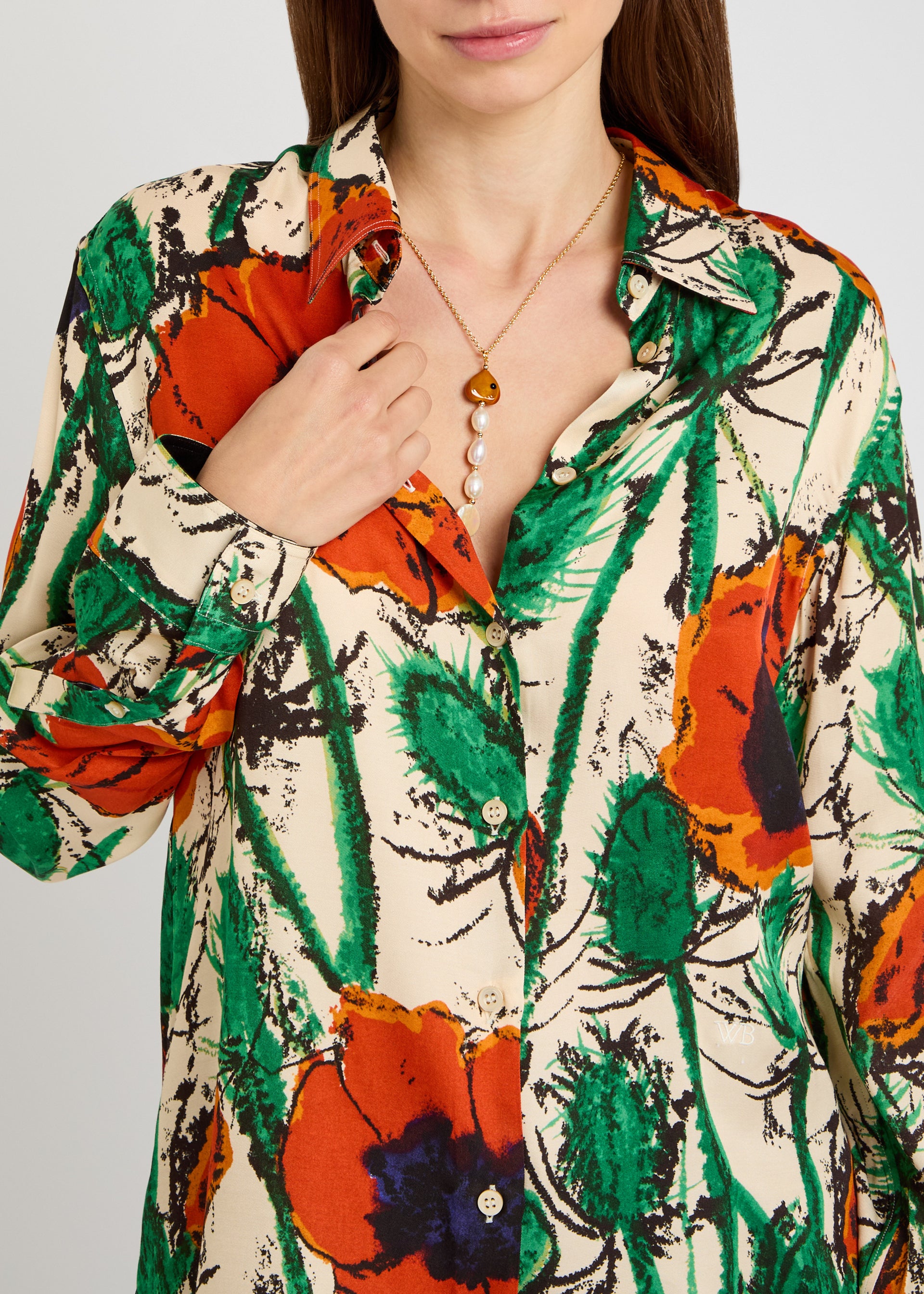 Pearl Carpa 8kt gold-plated necklace