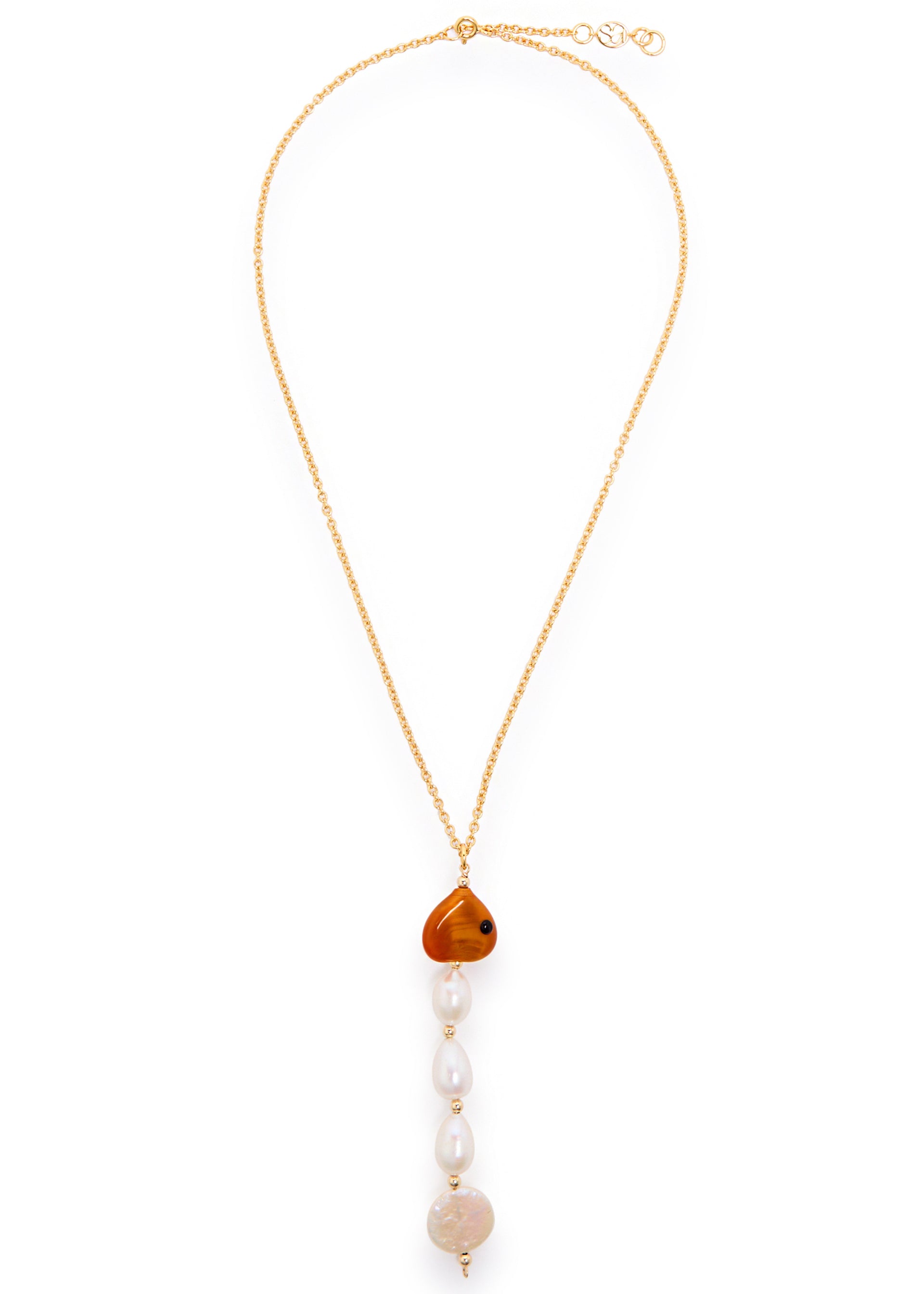 Pearl Carpa 8kt gold-plated necklace