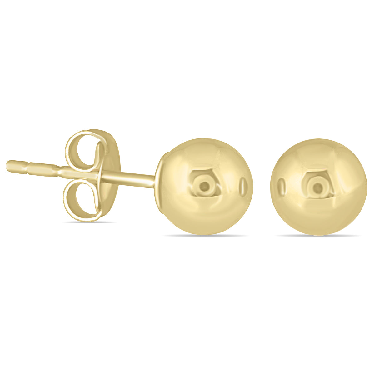 10K Yellow Gold 5mm Ball Stud Earrings