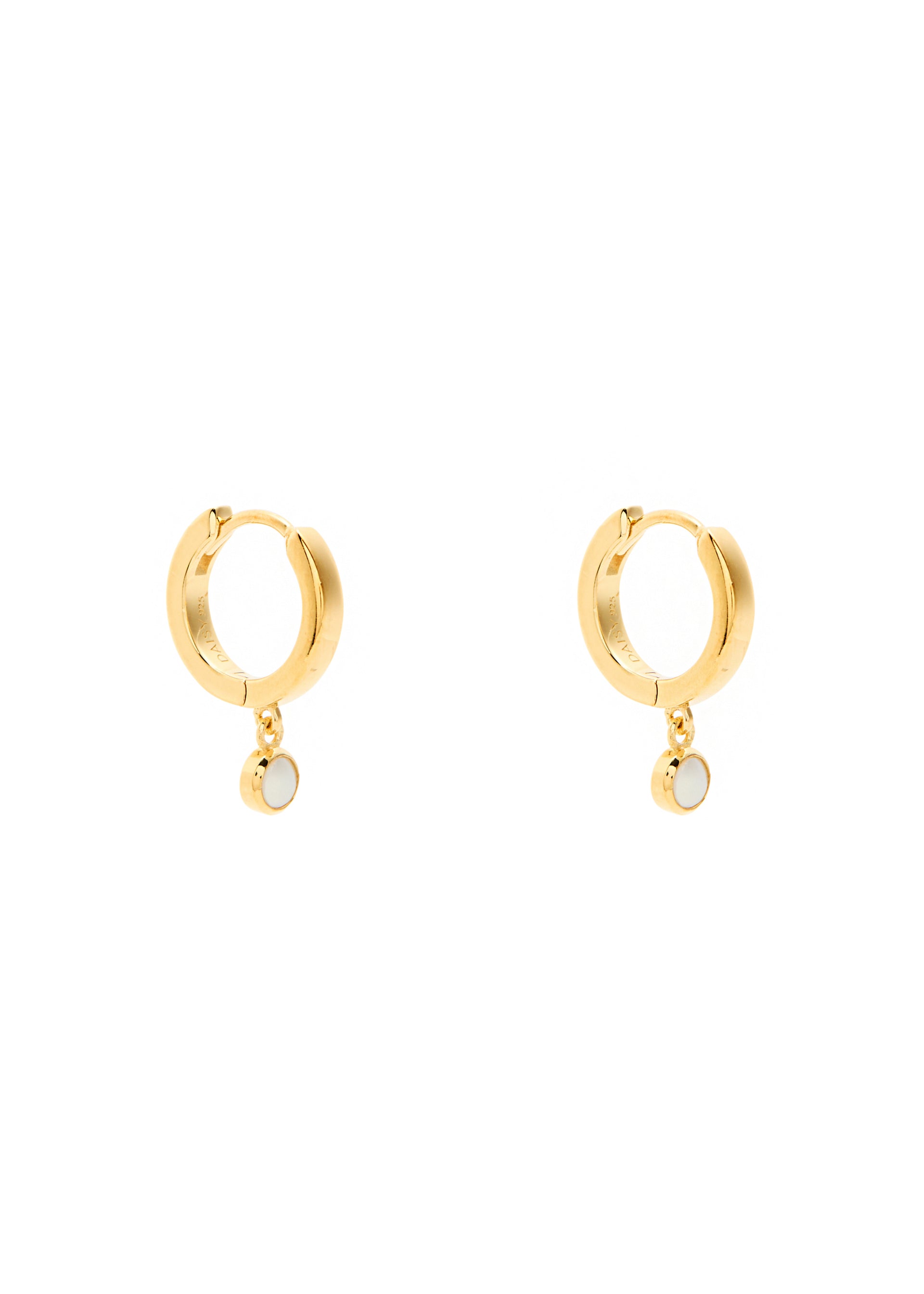Pearl Healing 18kt gold-plated hoop earrings
