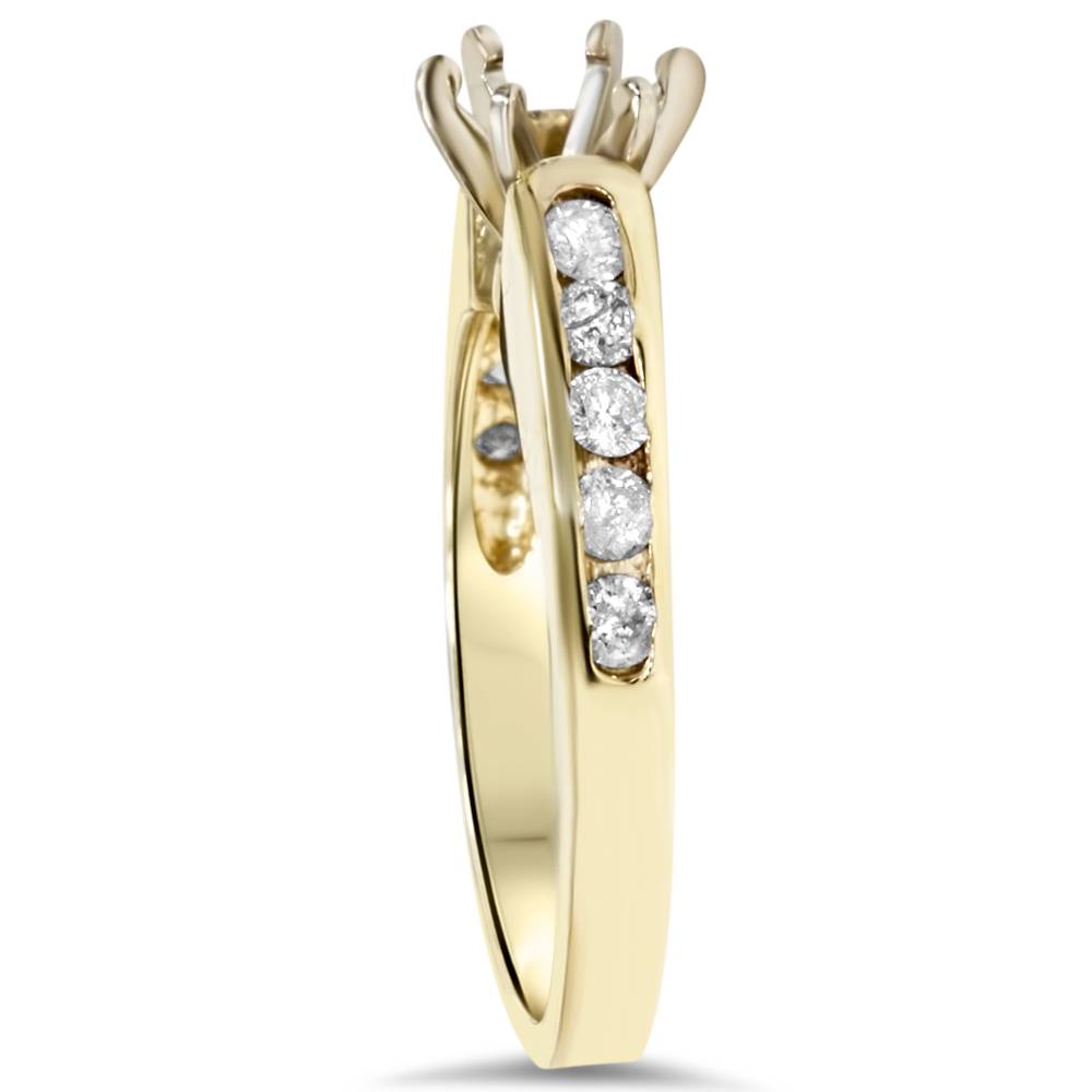 1/2 CT Diamond Semi Mount Engagement Ring Setting Gold