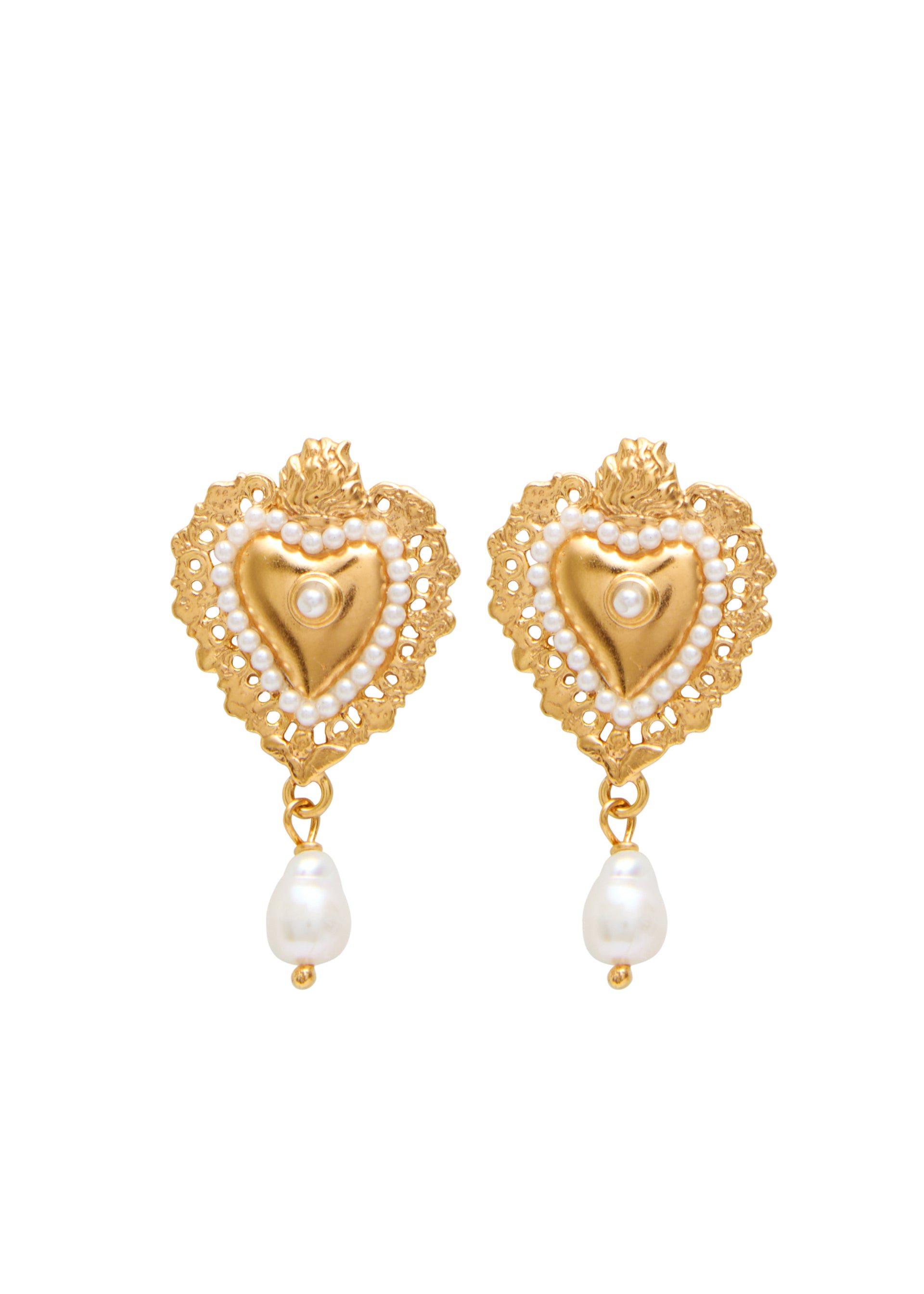 Palermo mini 18kt gold-plated drop earrings