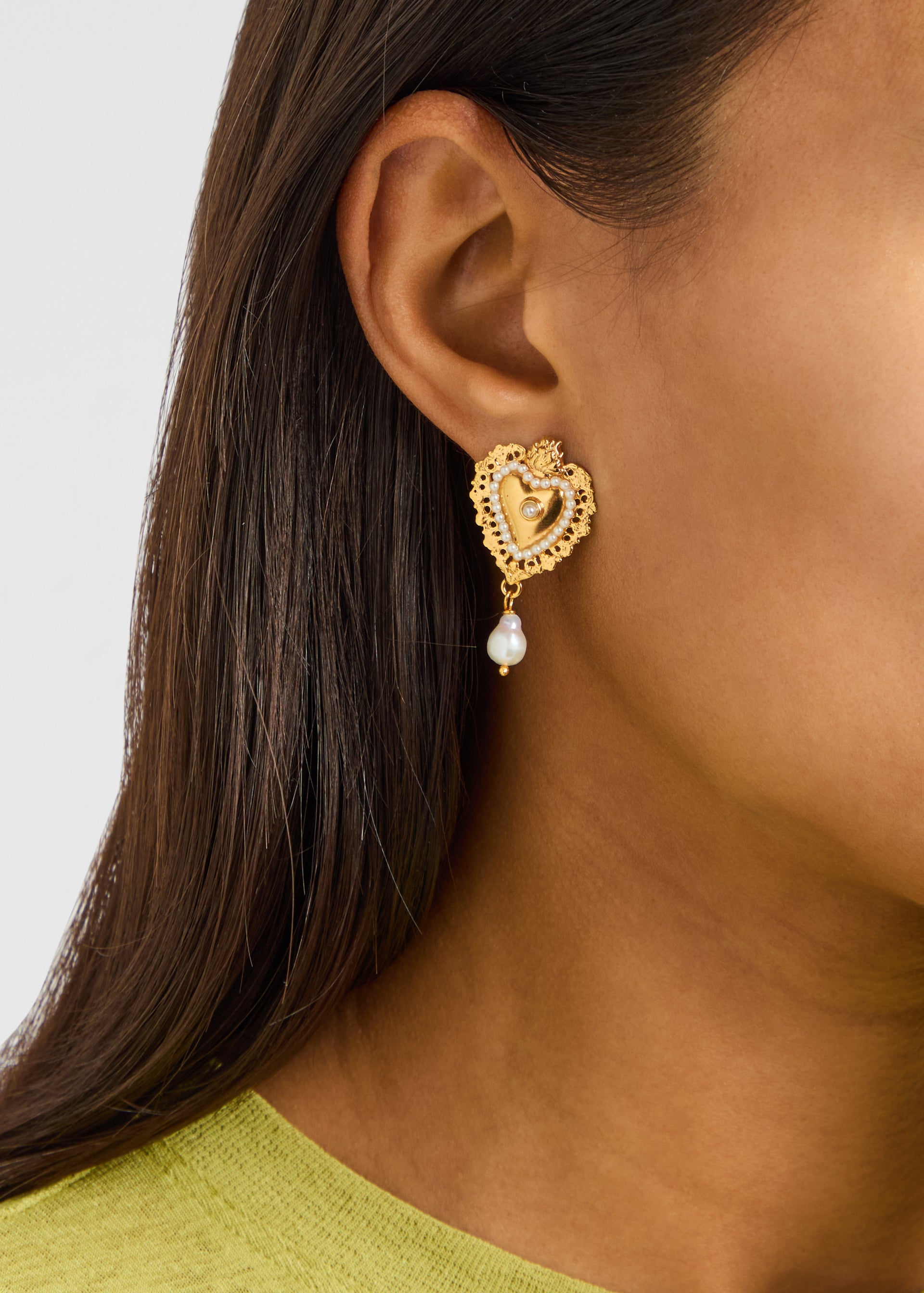 Palermo mini 18kt gold-plated drop earrings
