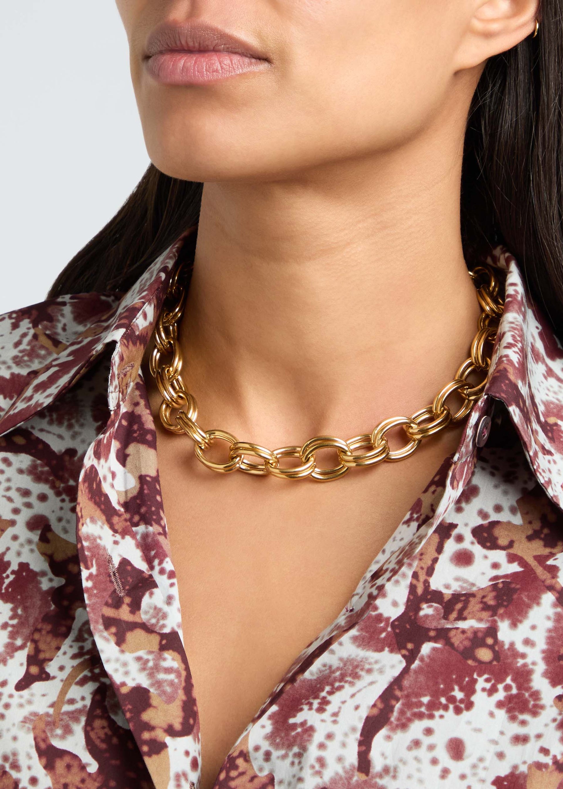 The Juliet Interlocking 18kt gold-plated chain necklace