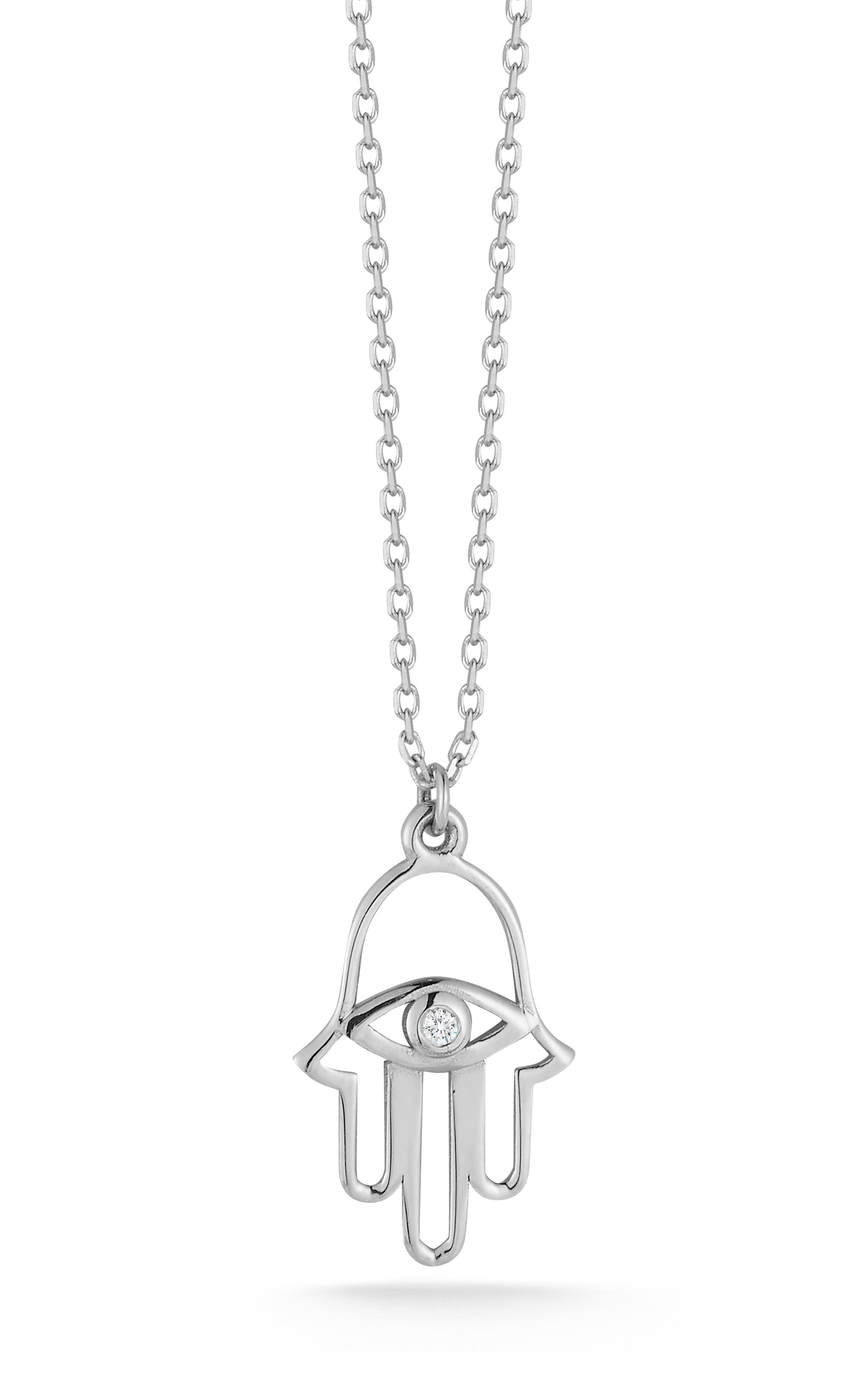 14K Gold & Diamond Hamsa Necklace